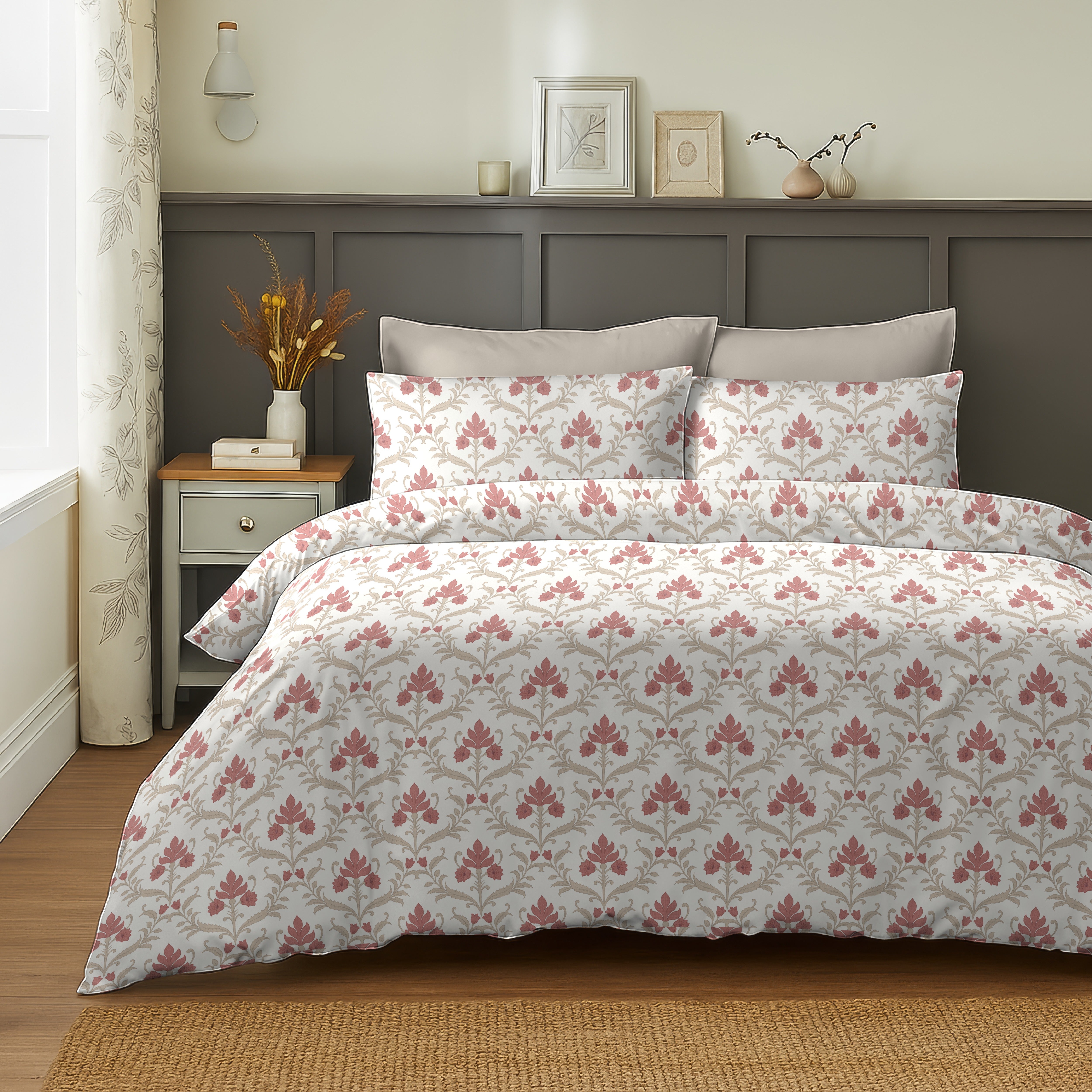 ZODIAC CORAL TREE BEDSHEET WITH PILLOWCOVER