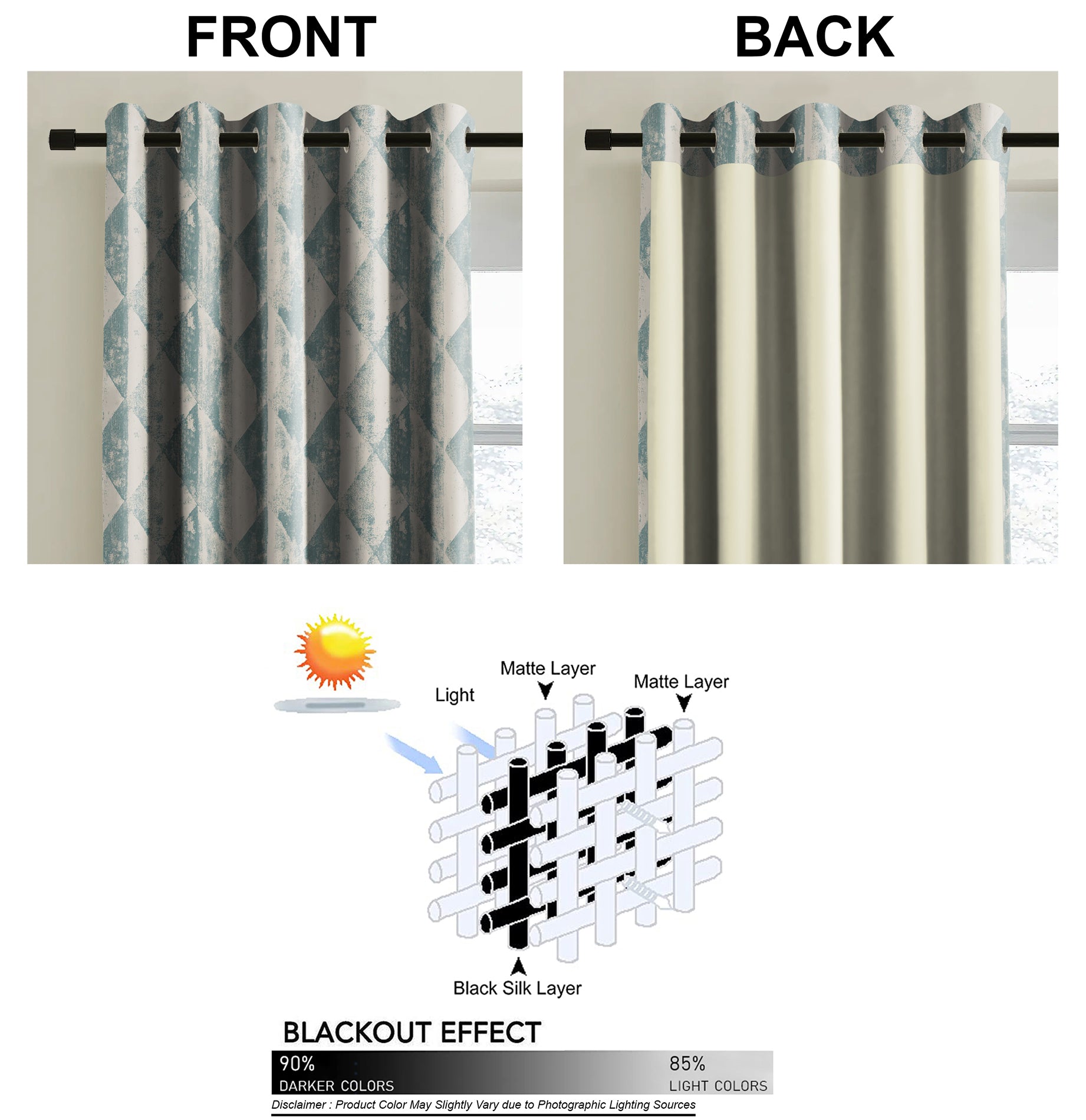 Mystique Duck Egg Blackout Curtains