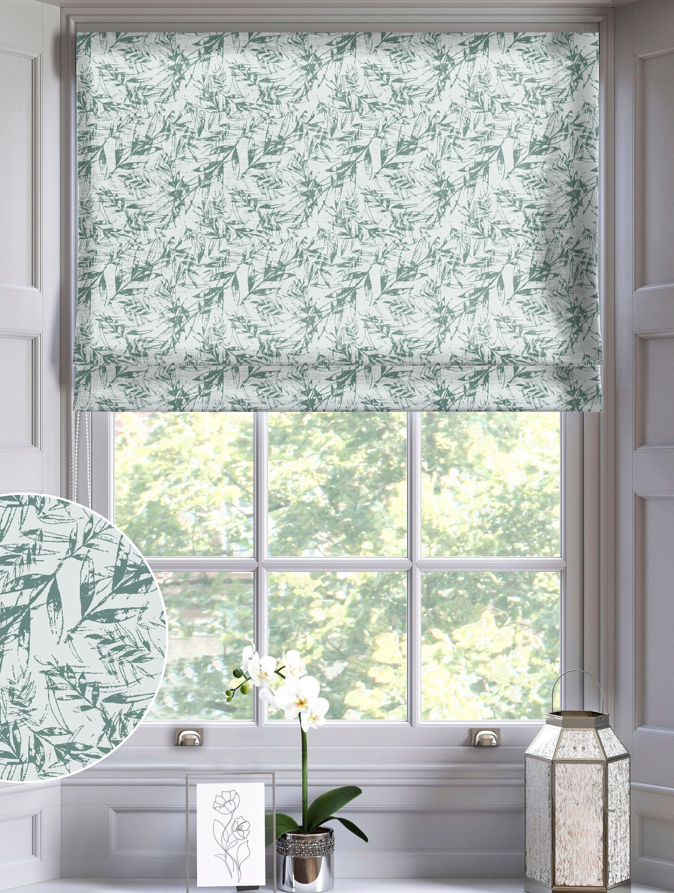 KENTON SEAGREEN READY MADE ROMAN BLIND