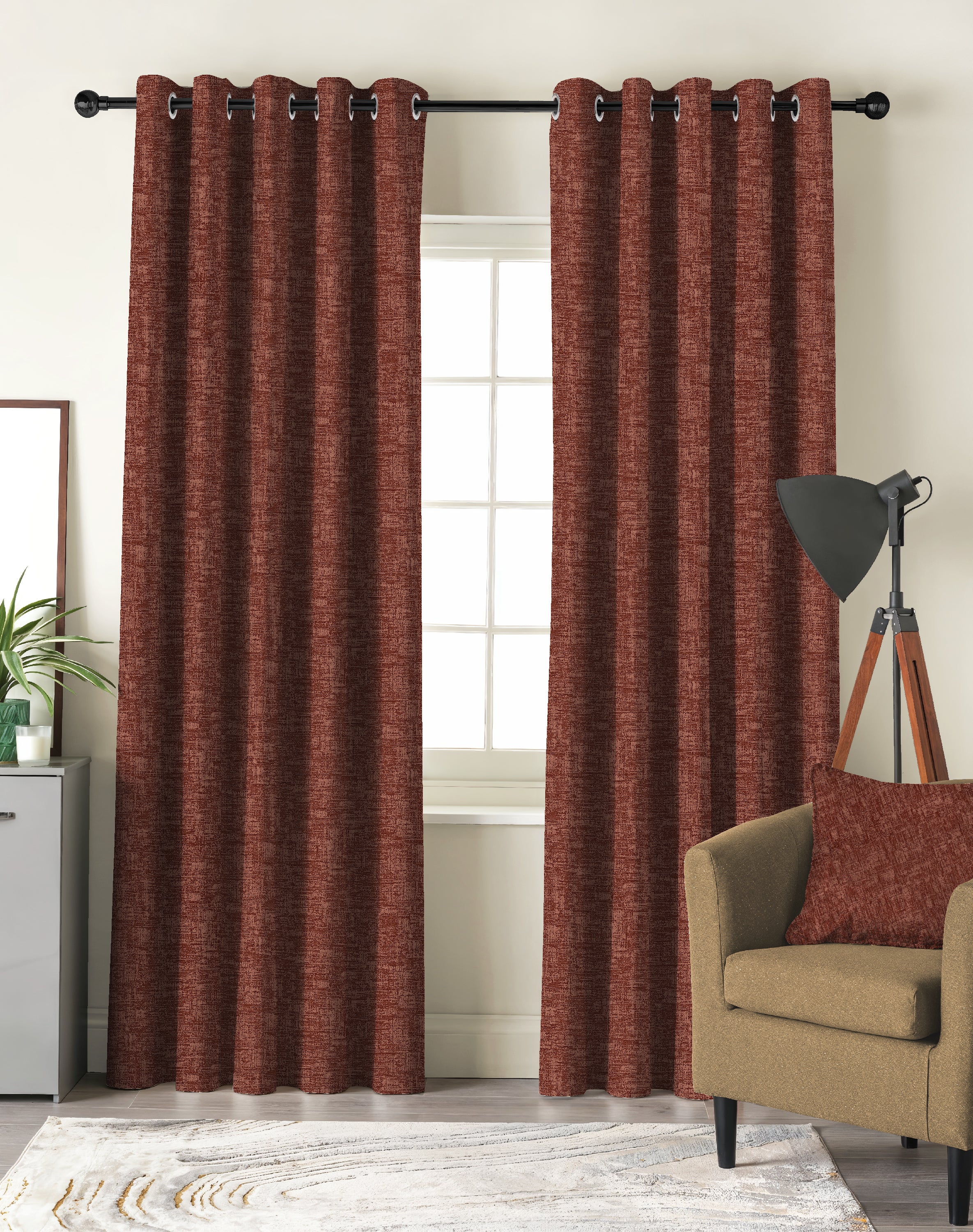 LIVA CLAY DIGITAL PRINTED BLACKOUT CURTAINS