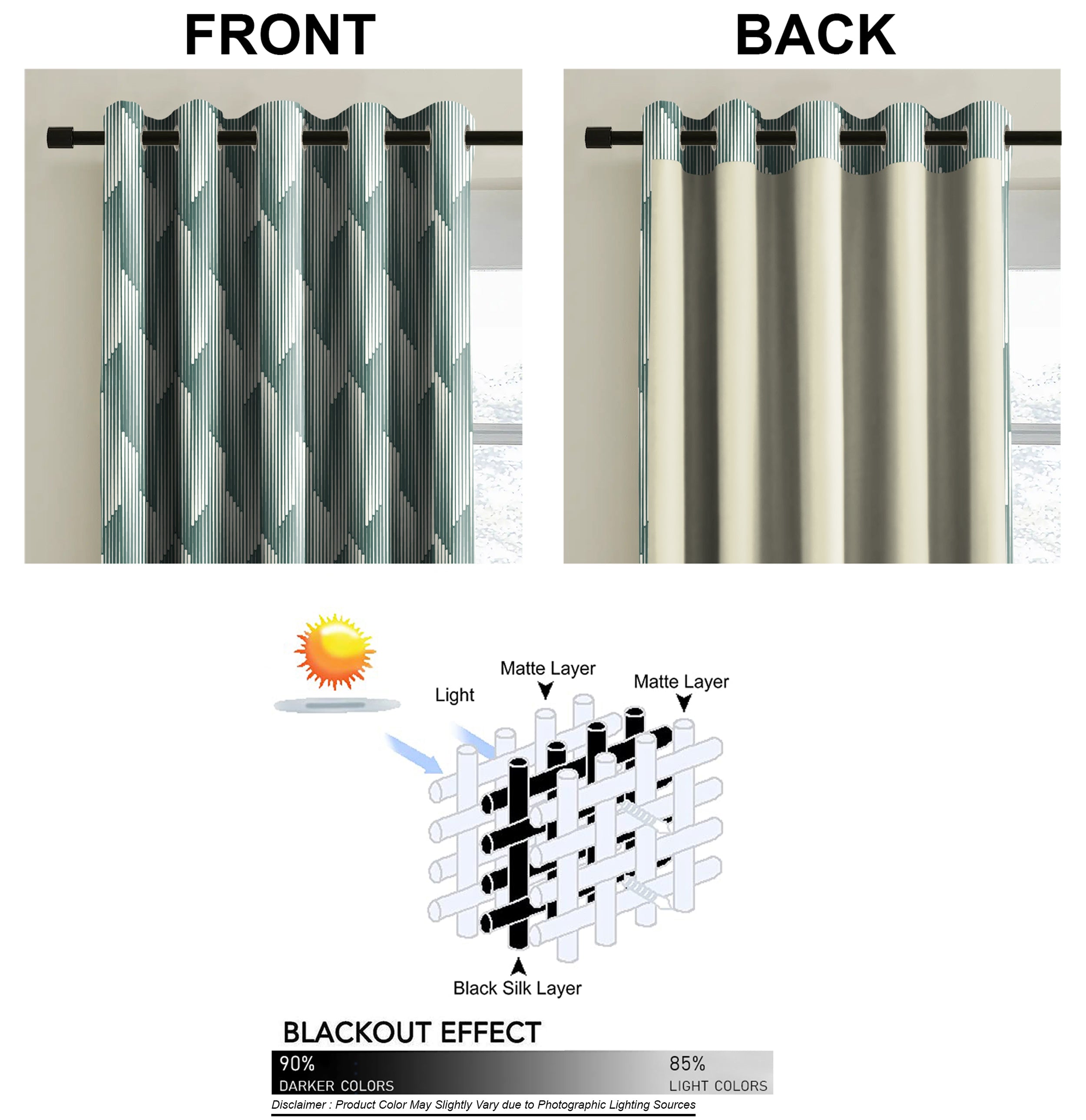 OSLO SEA GREEN BLACKOUT CURTAINS