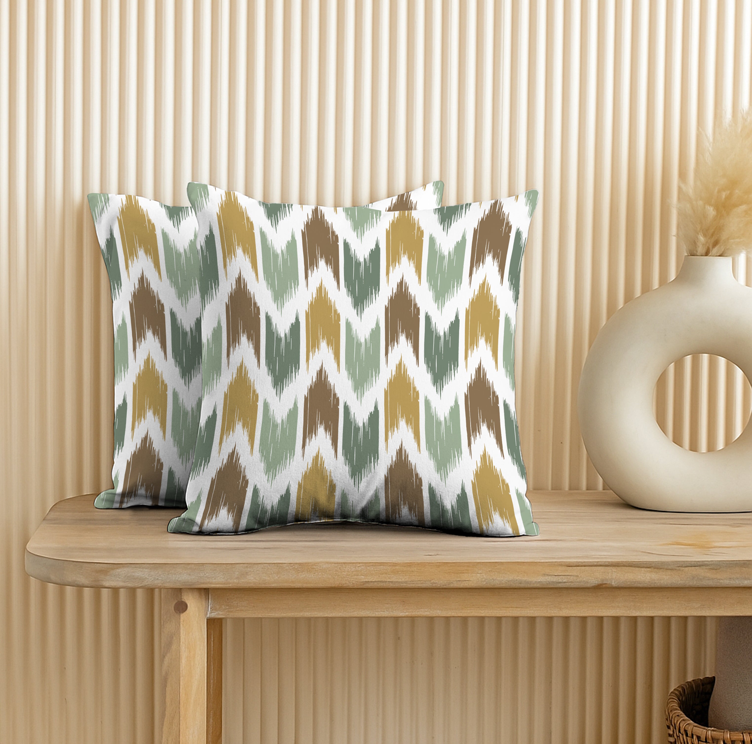 QUINN KHAKI CUSHION COVER (Pack of 2)