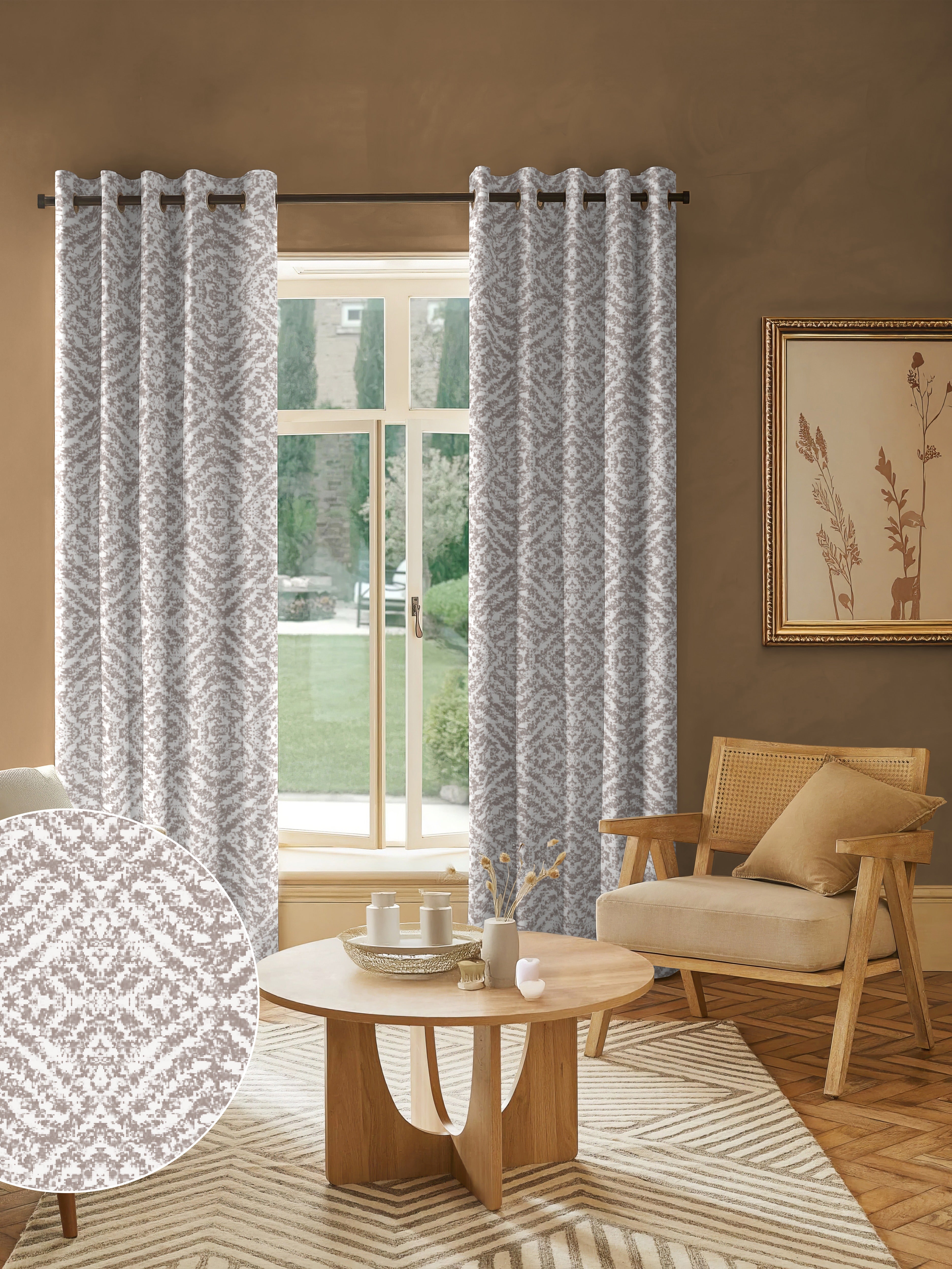 SAFARI STONE PRINTED BLACKOUT CURTAIN