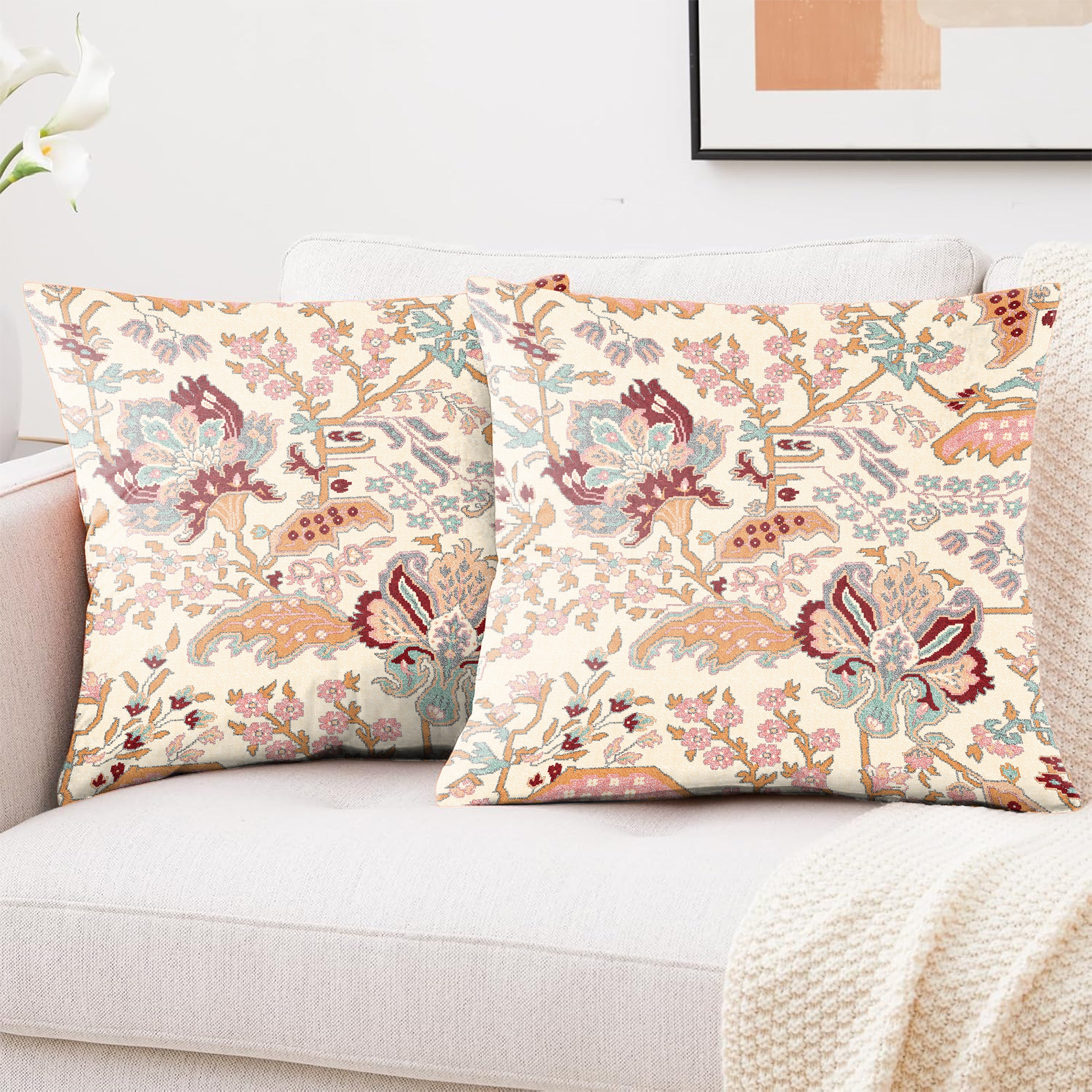 MAGMA RED CUSHION COVER (Pack of 2)