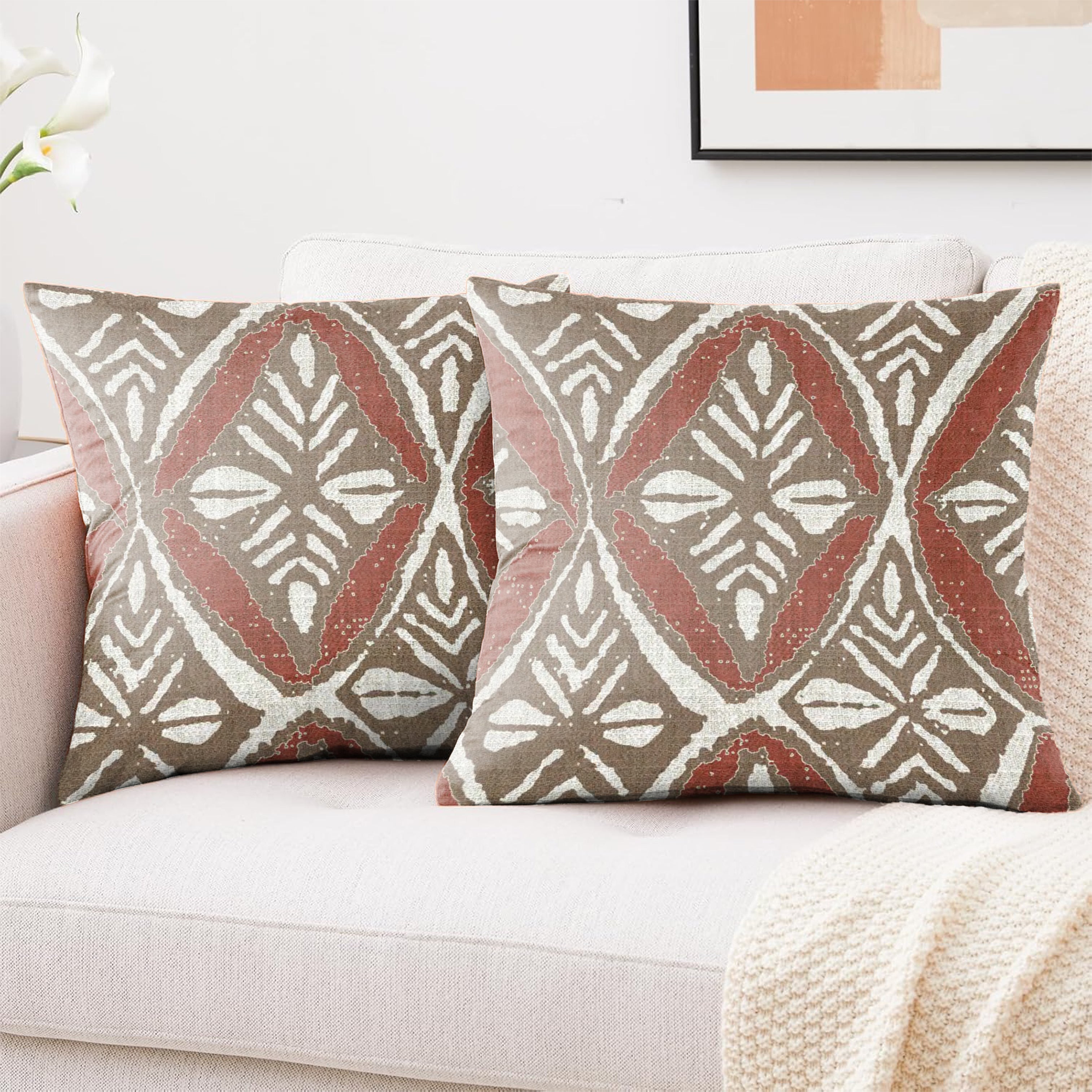 EMERSON RED CUSHION COVER (Pack of 2)