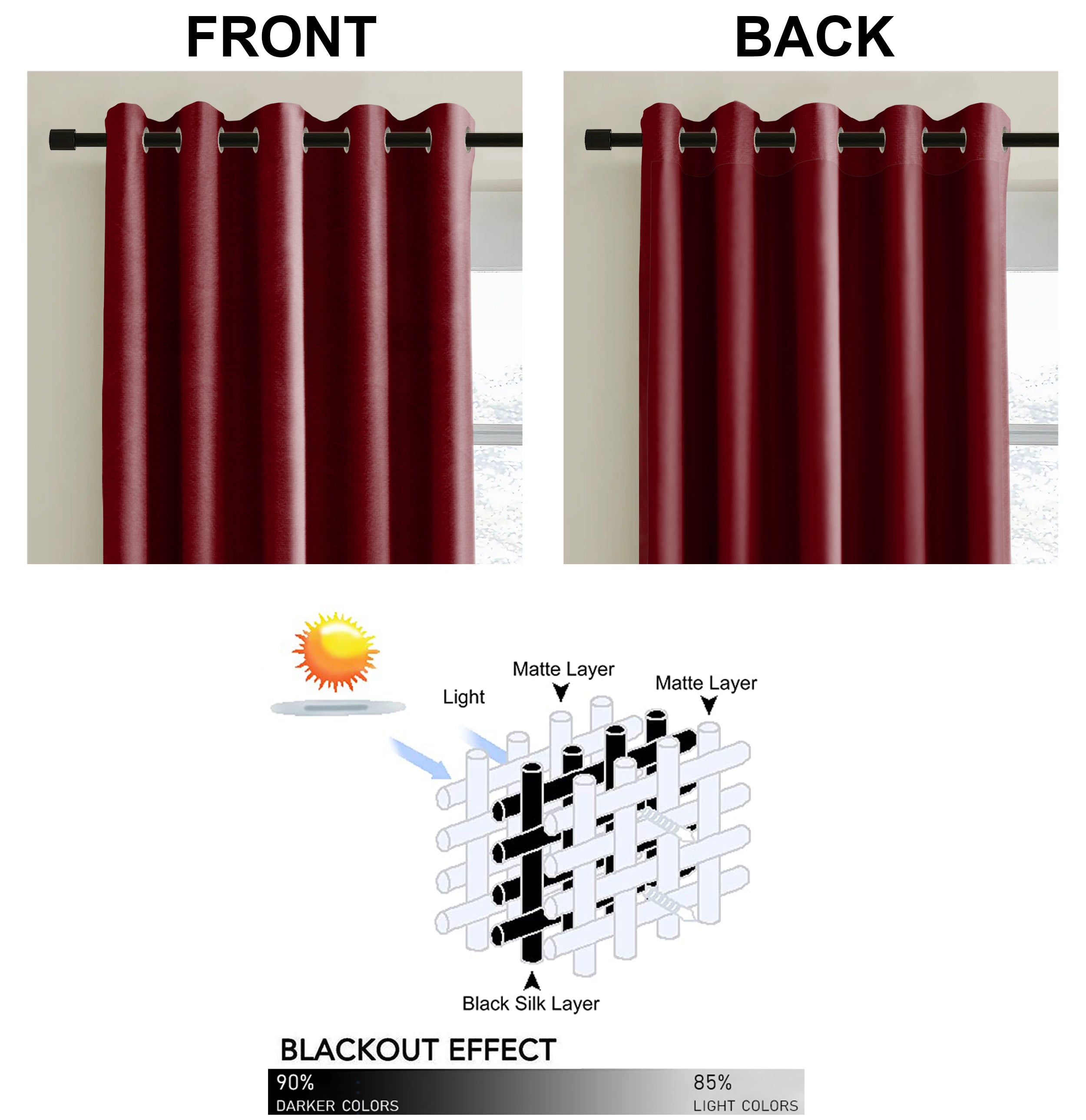 RAINBOW VELVET MAROON CURTAINS