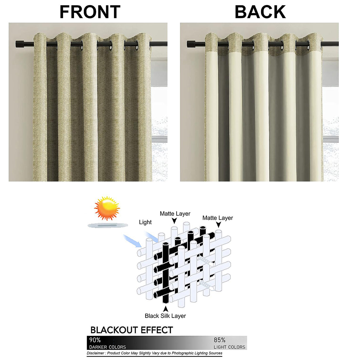 TURIN GREEN PRINTED BLACKOUT CURTAIN