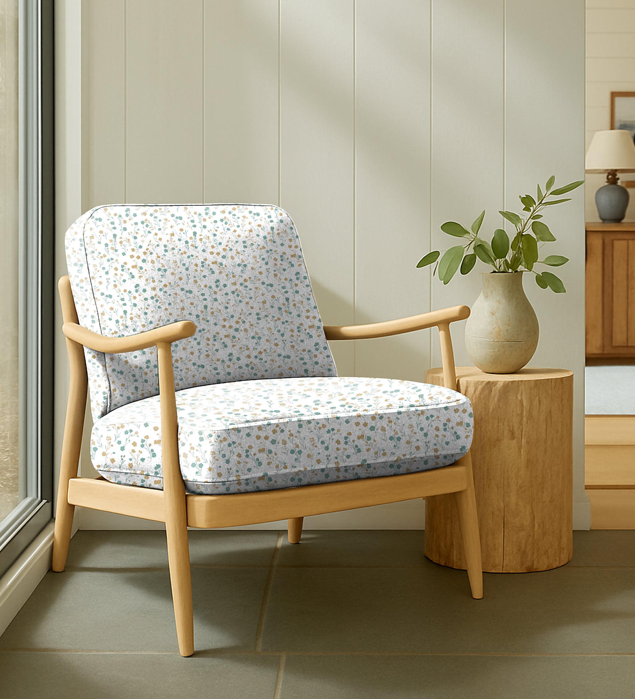 SHIMLA WHITE UPHOLSTERY FABRIC