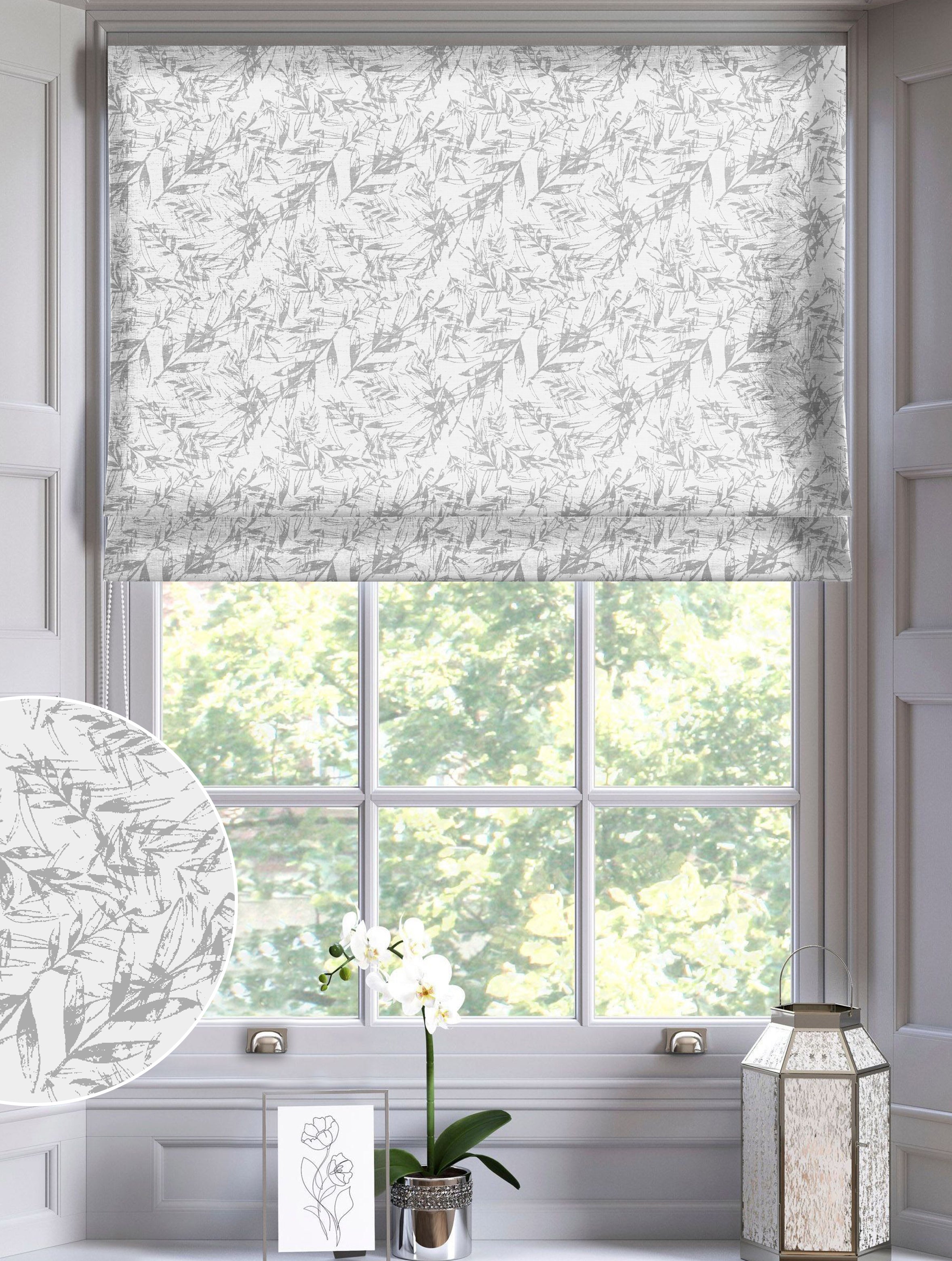 KENTON GREY READY MADE ROMAN BLIND