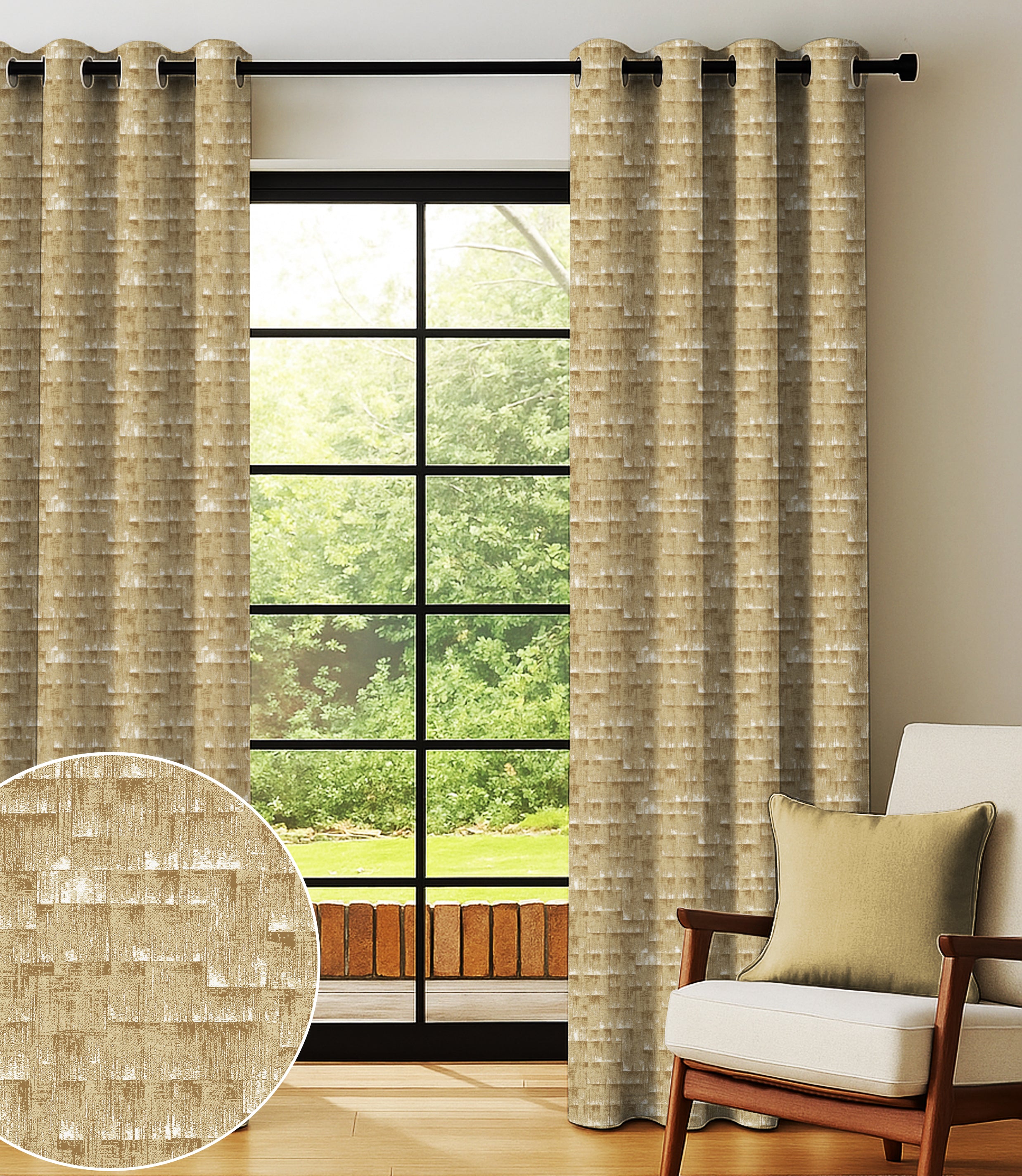 MALAGA MUSTARD BLACKOUT CURTAINS