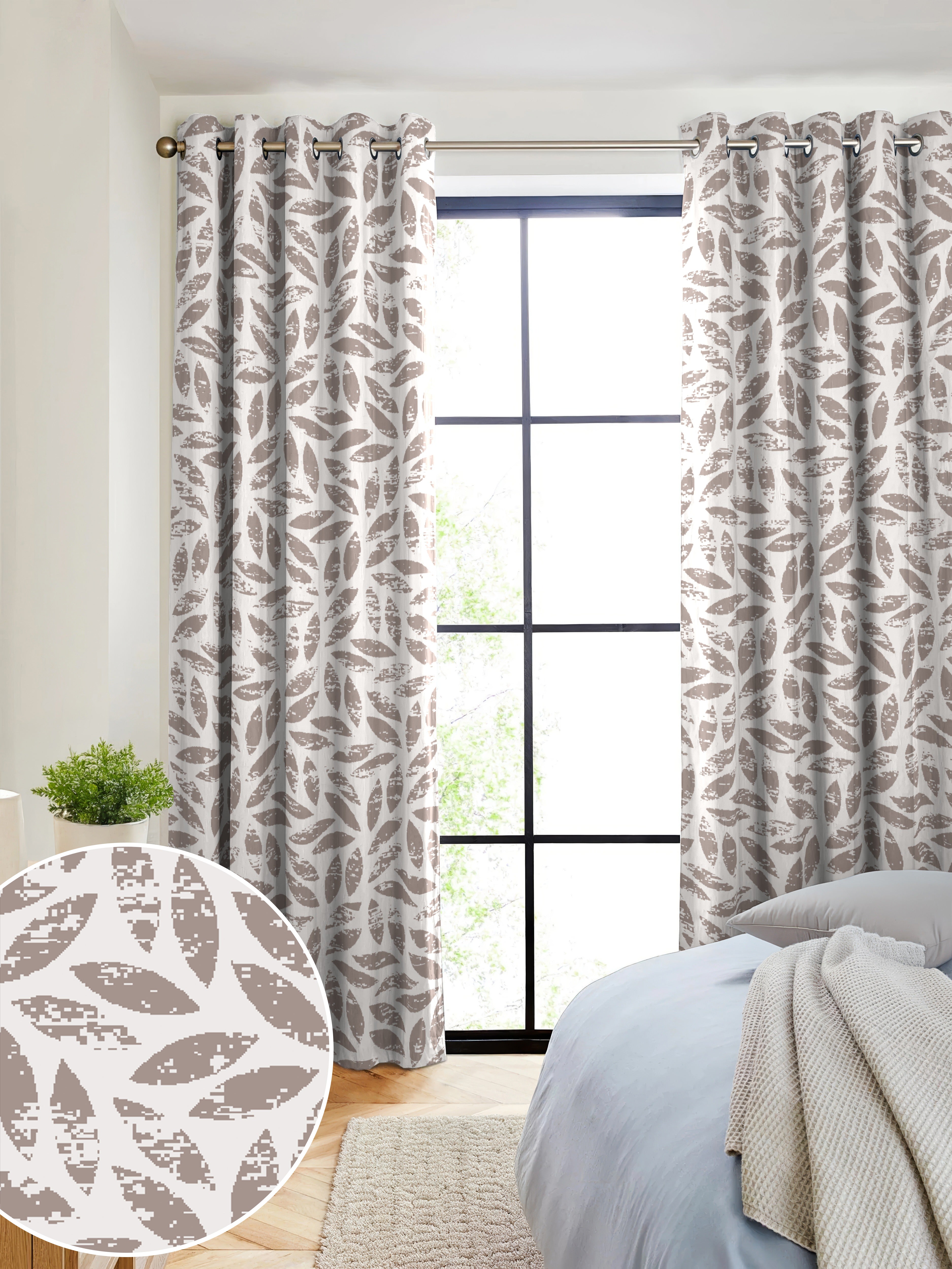 LAMPASSO STONE PRINTED BLACKOUT CURTAIN