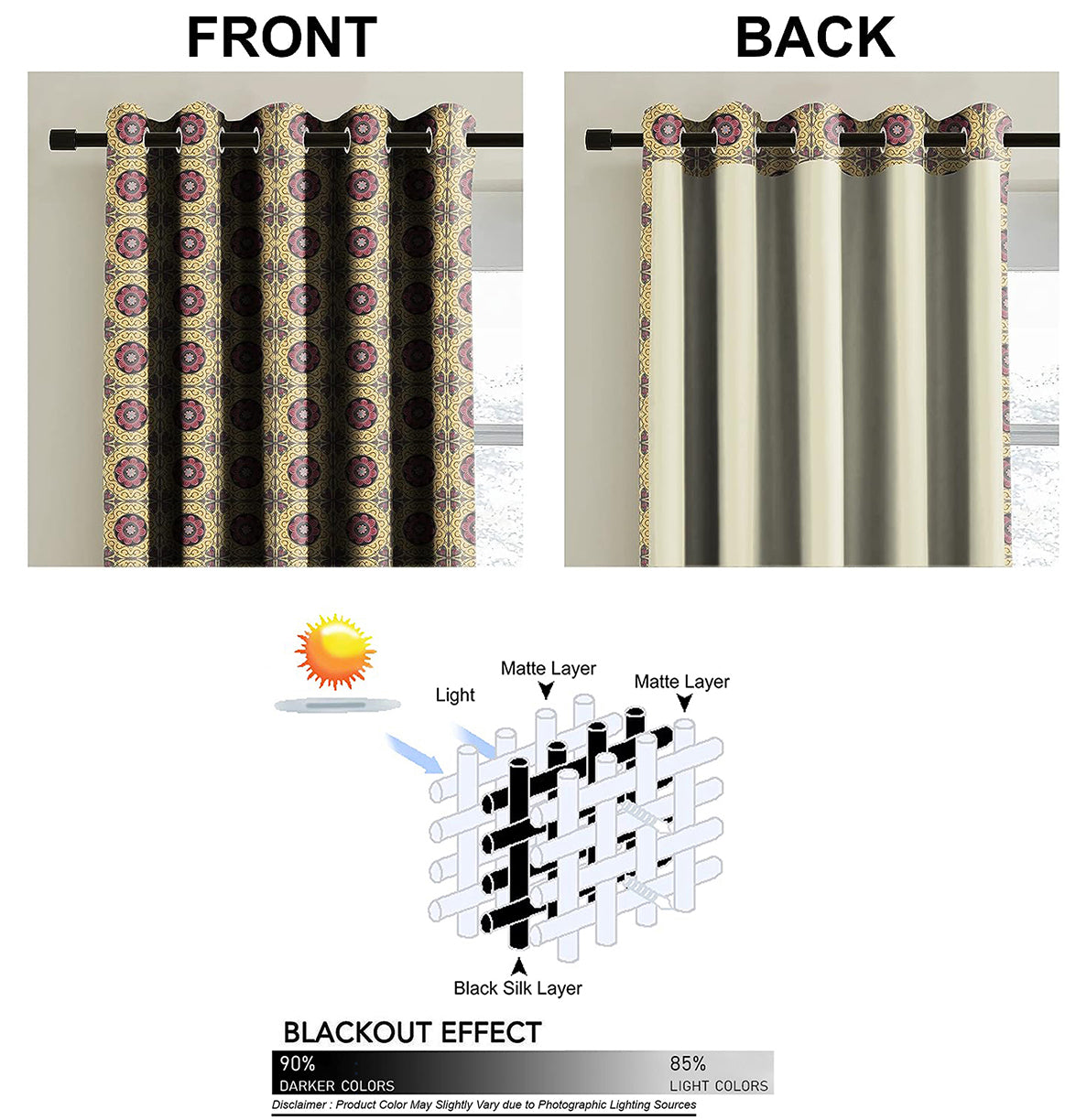 KASBAH YELLOW BLACKOUT CURTAINS
