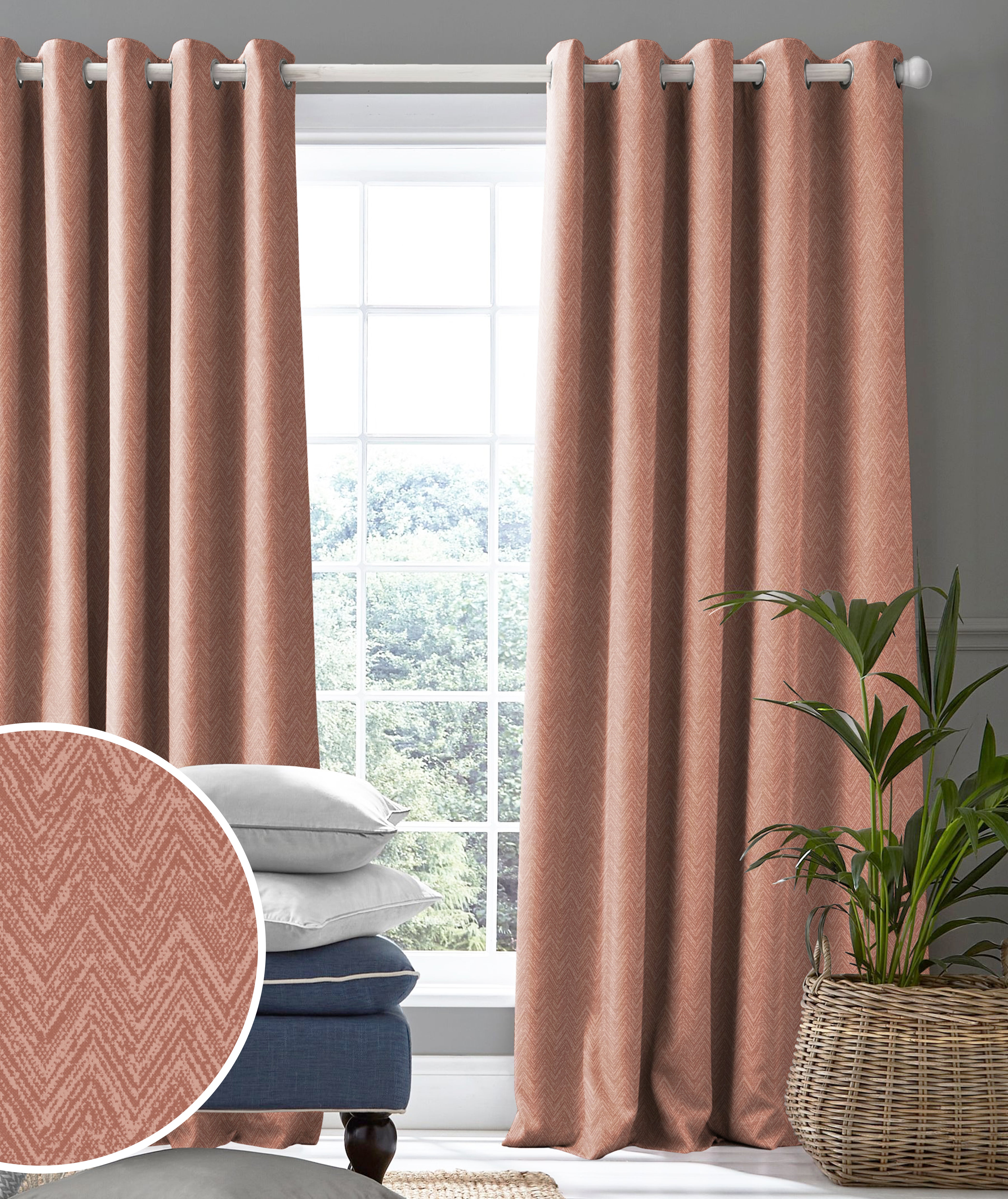 SONORA CLAY PRINTED BLACKOUT CURTAIN