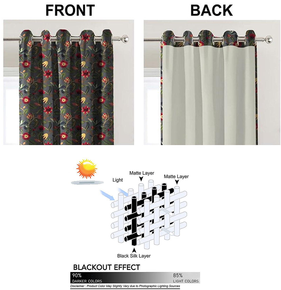 CABAL SPACE GREY BLACKOUT CURTAIN