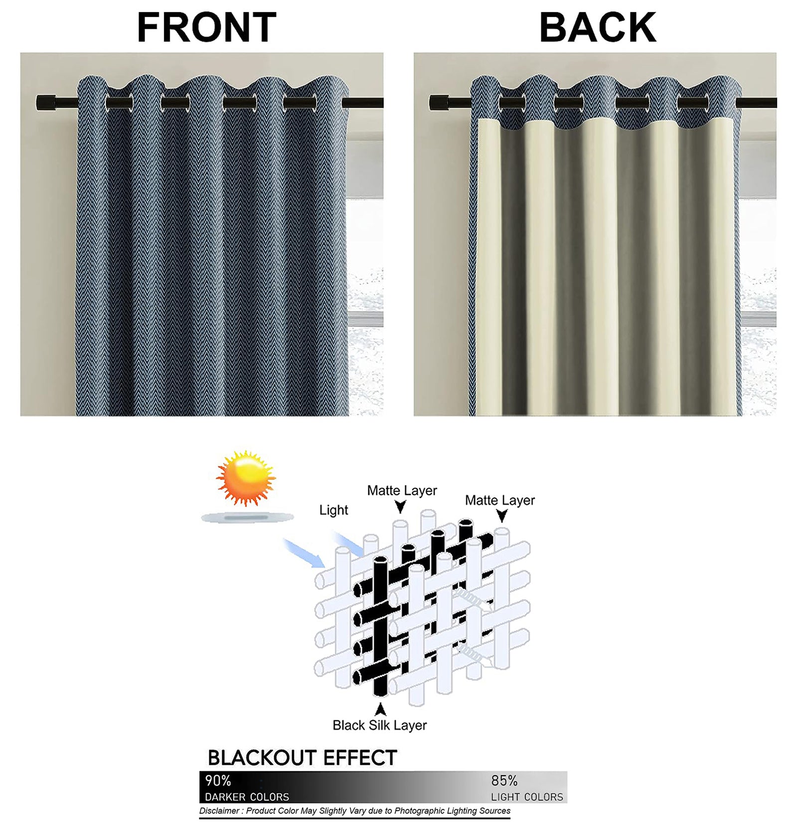 KASBAH BLUE BLACKOUT CURTAIN