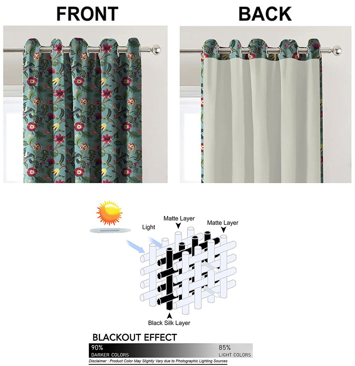 CABAL AQUA BLACKOUT CURTAIN
