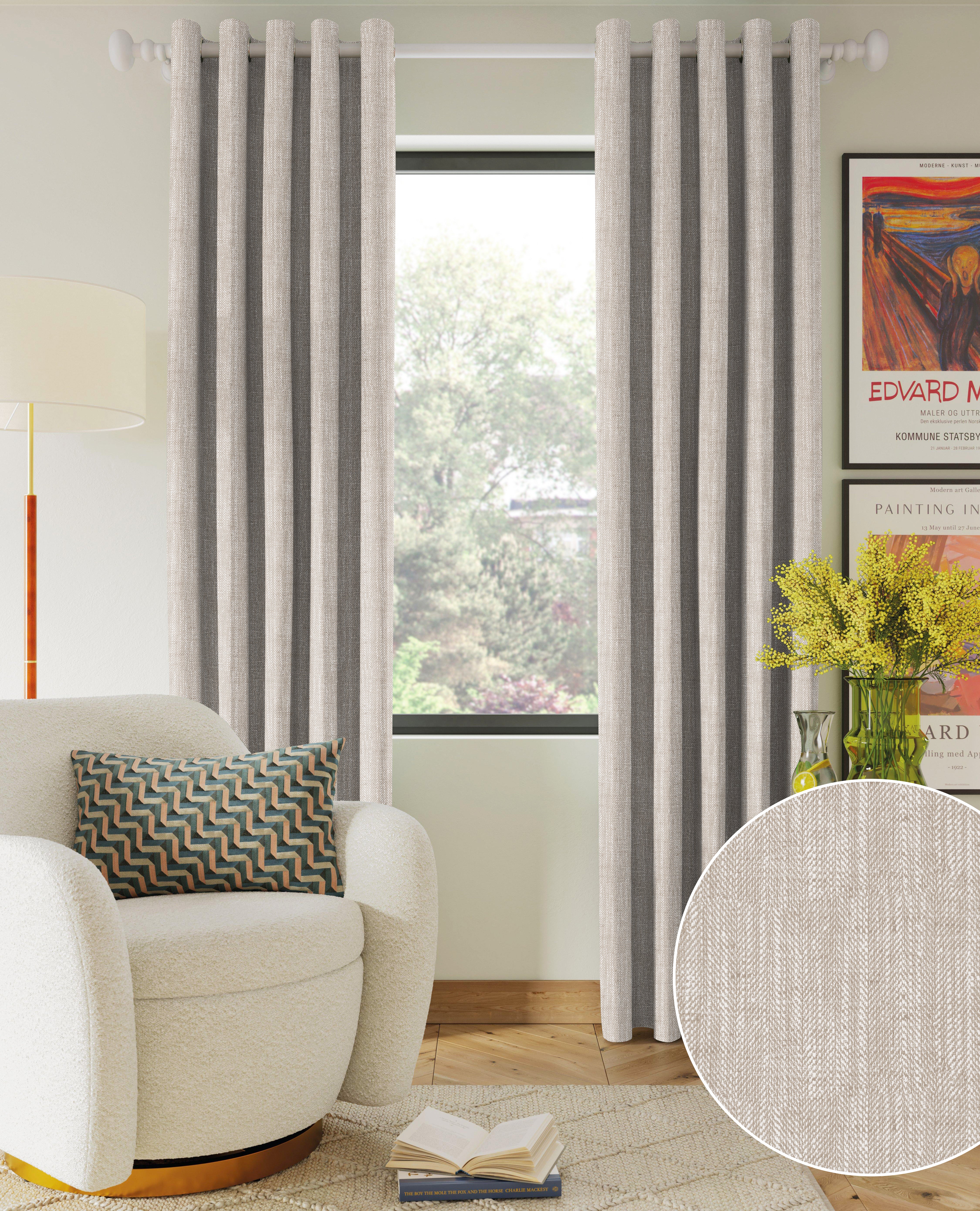 BELGRAVIA BROWN PRINTED BLACKOUT CURTAIN