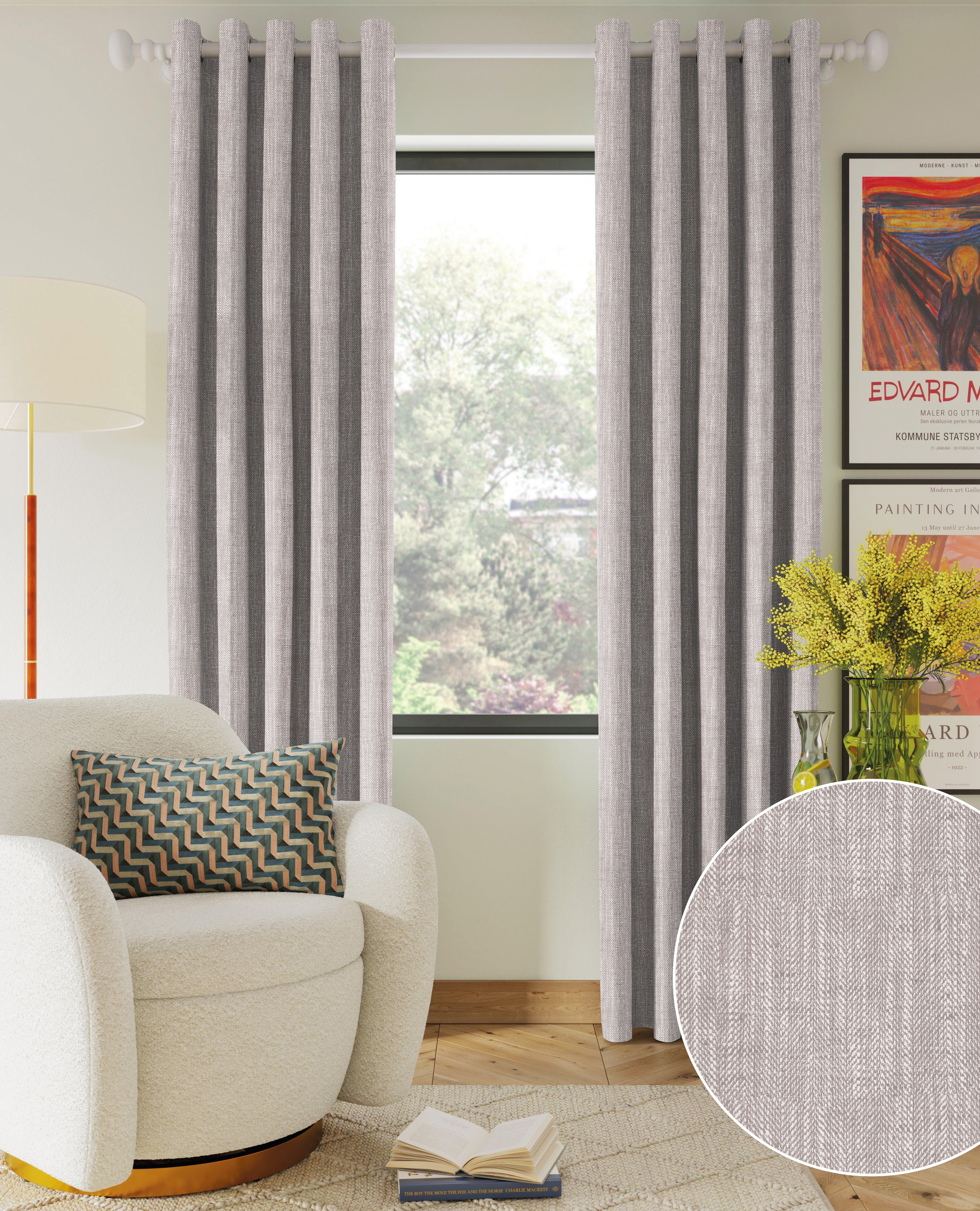 BELGRAVIA STONE PRINTED BLACKOUT CURTAIN
