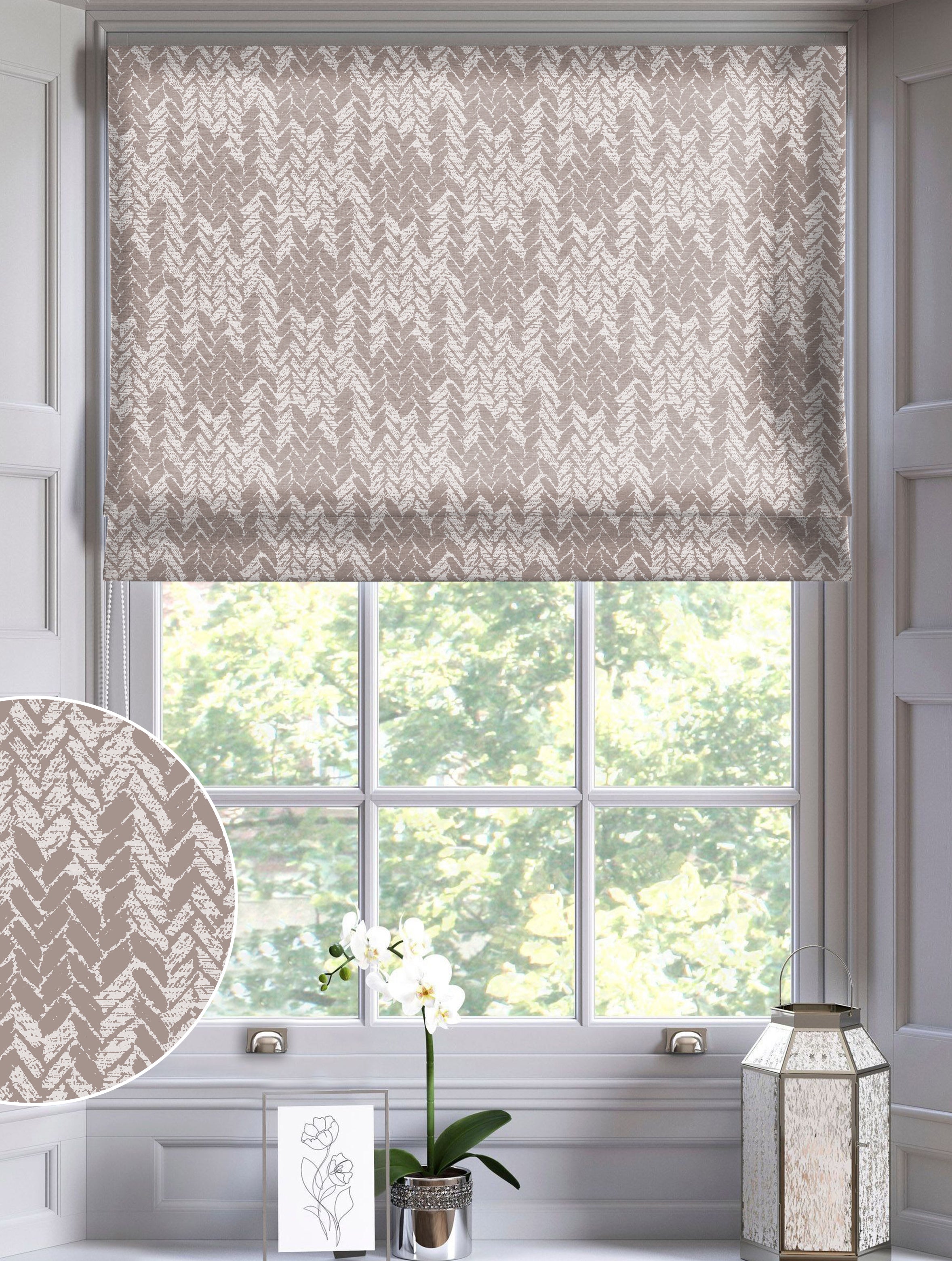 EDINA STONE READY MADE ROMAN BLIND