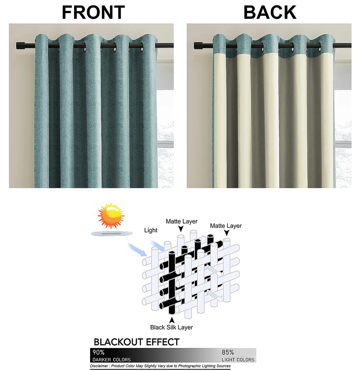 TURIN TEAL BLACKOUT CURTAIN