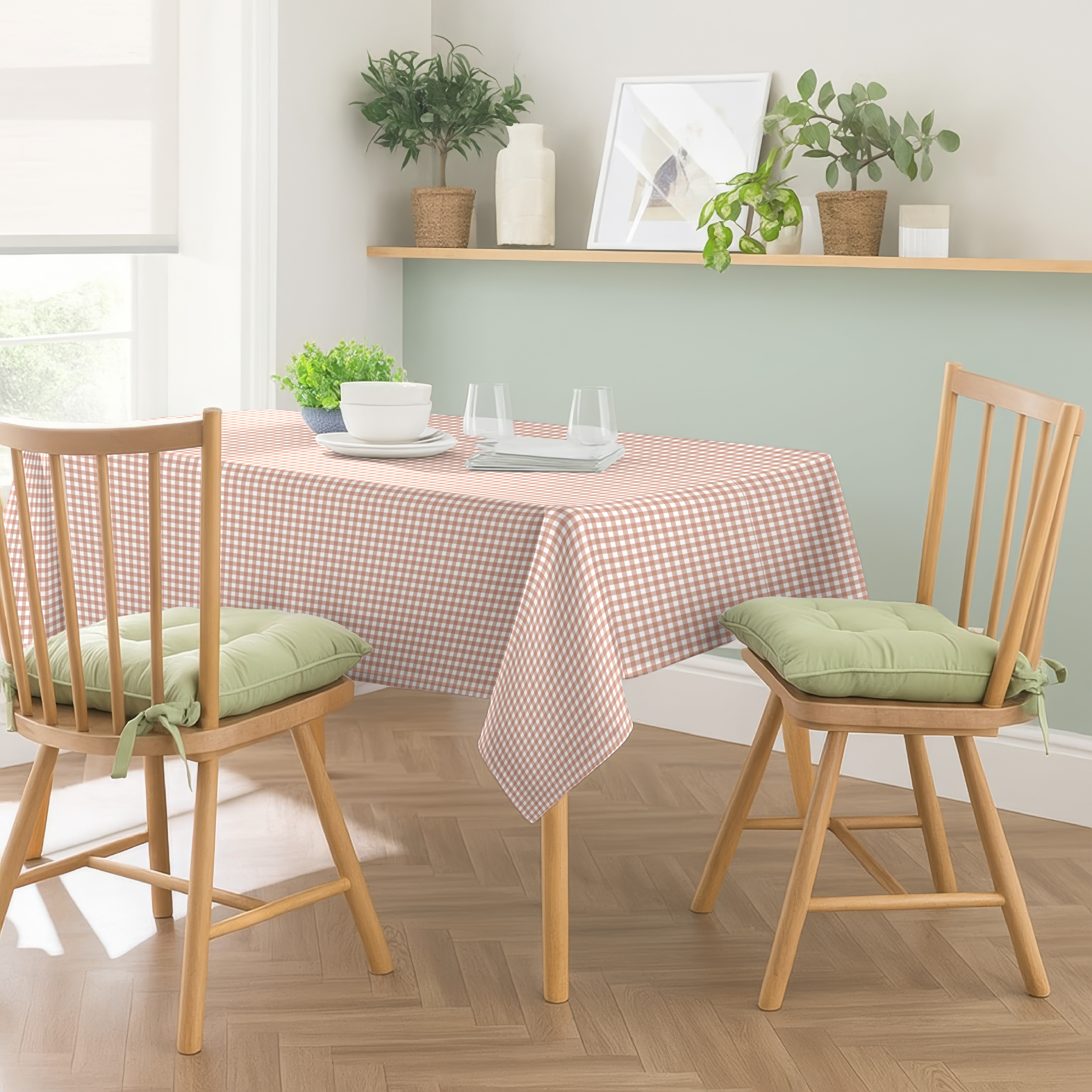 GINGHAM CHECKS CLAY TABLE CLOTH