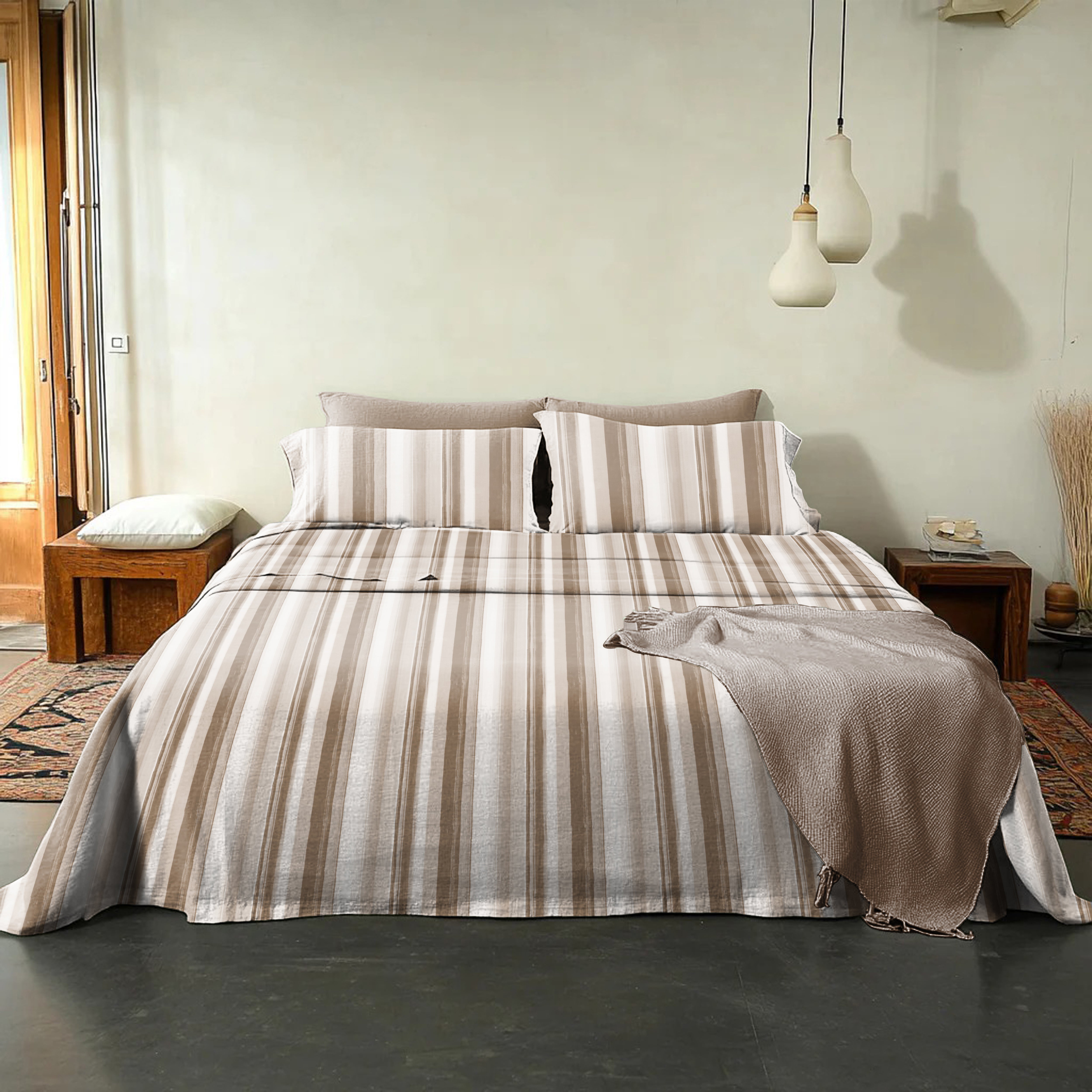 ALVIN COCONATE COTTON BEDSHEET WITH PILLOWCOVER