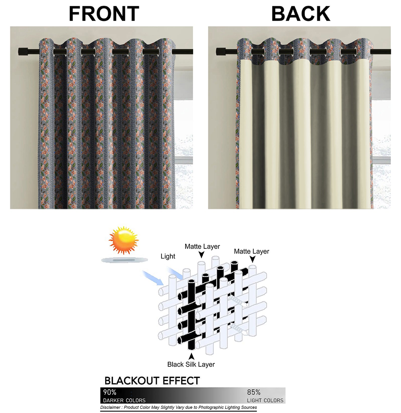 KASBAH GREY BLACKOUT CURTAINS
