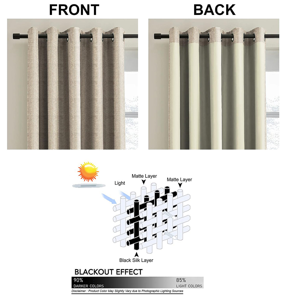 TURIN STONE BLACKOUT CURTAIN