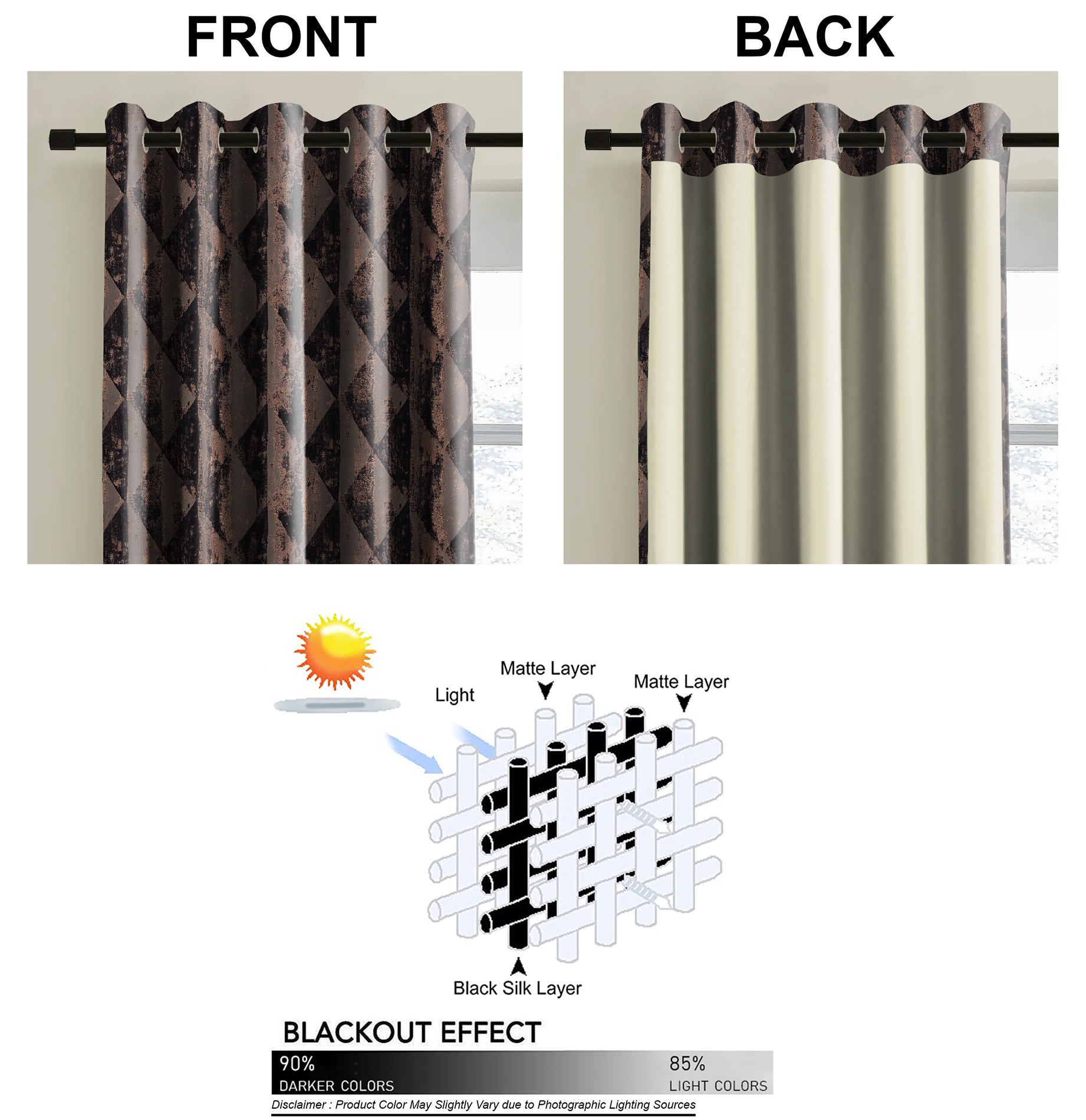Mystique Bronze Blackout Curtains