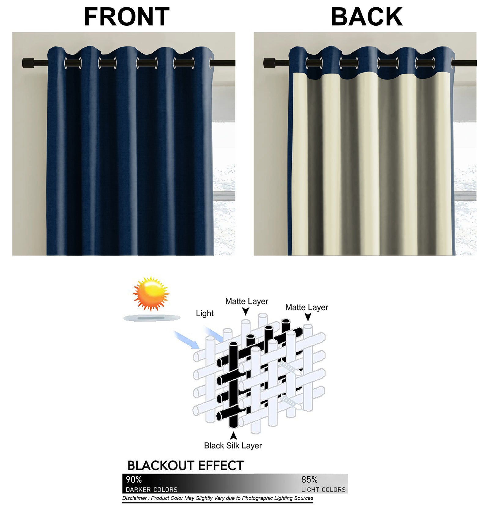 KASBAH-06 BLUE BLACKOUT CURTAINS