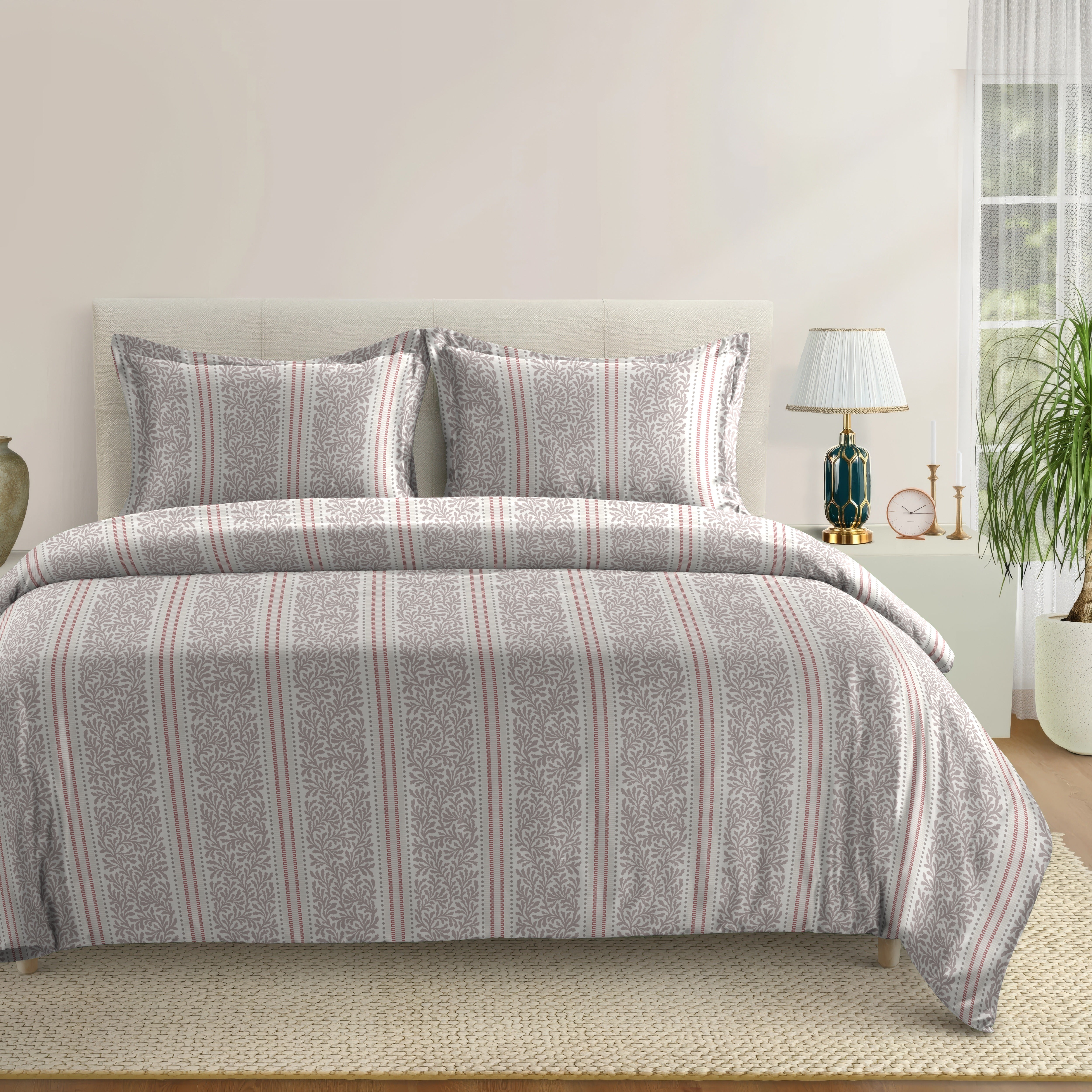 TORONTO PINK COTTON BEDSHEET WITH PILLOWCOVER