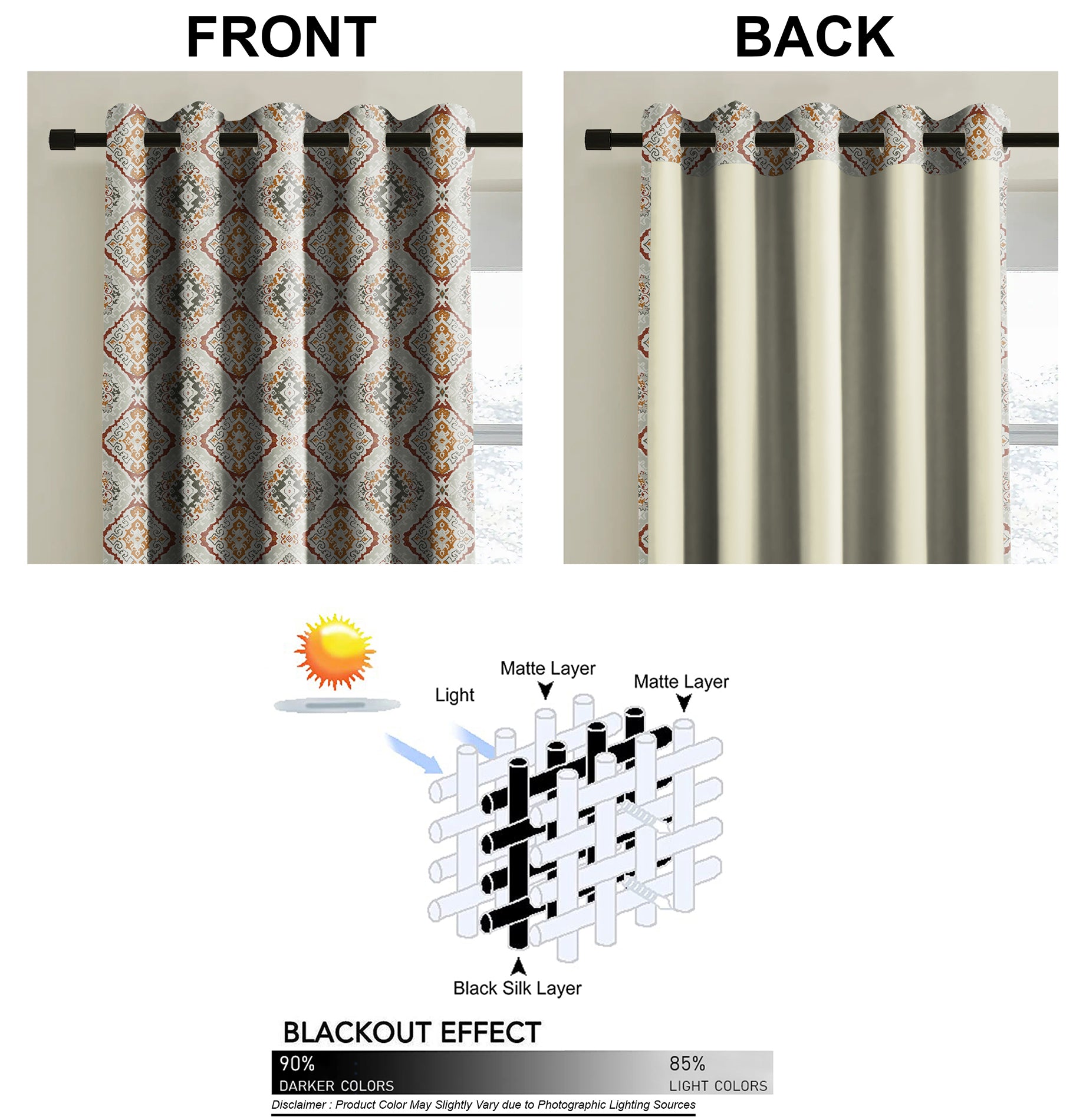 MOROCO ROUGE BLACKOUT CURTAINS