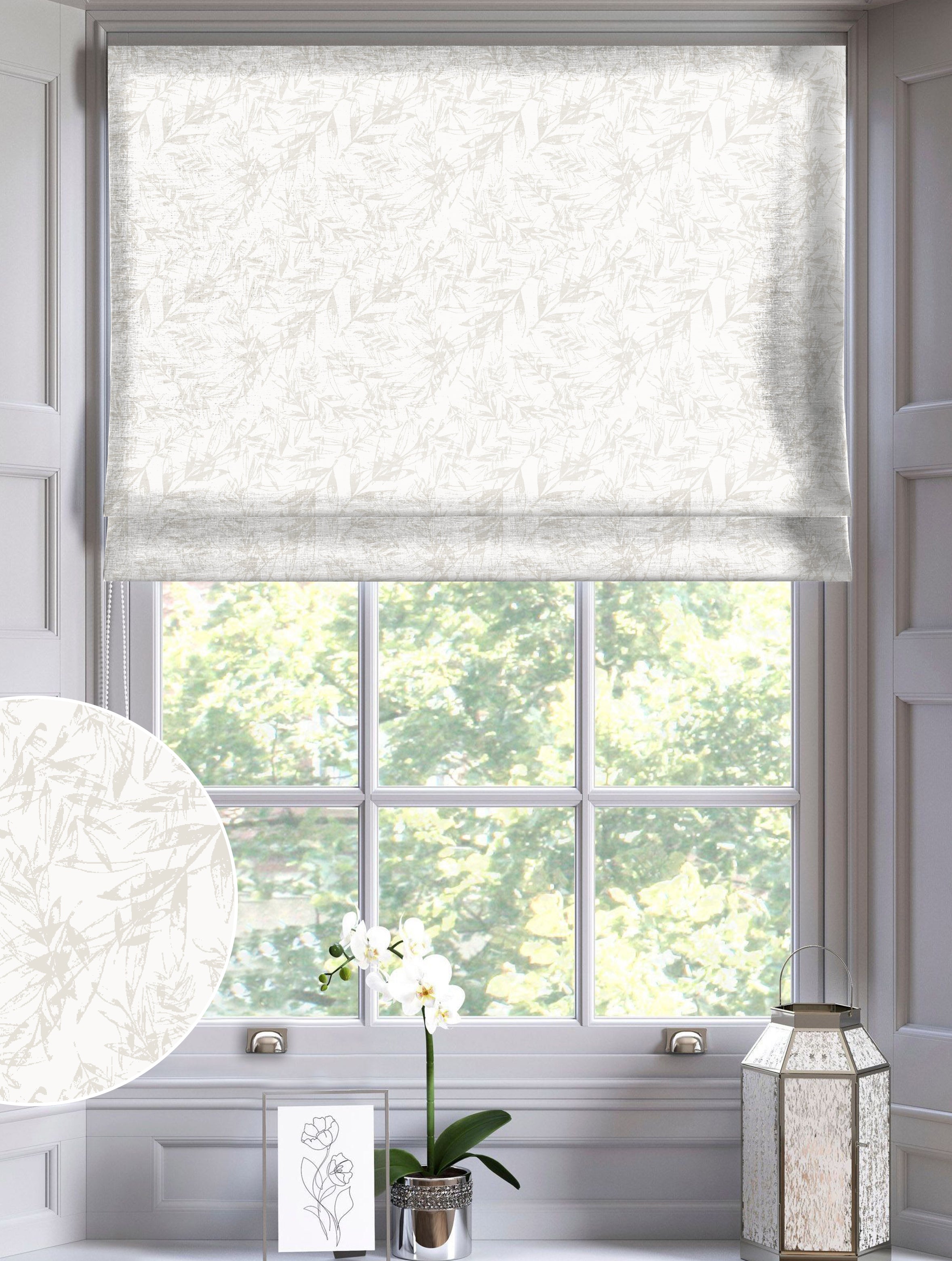 KENTON BEIGE READY MADE ROMAN BLIND