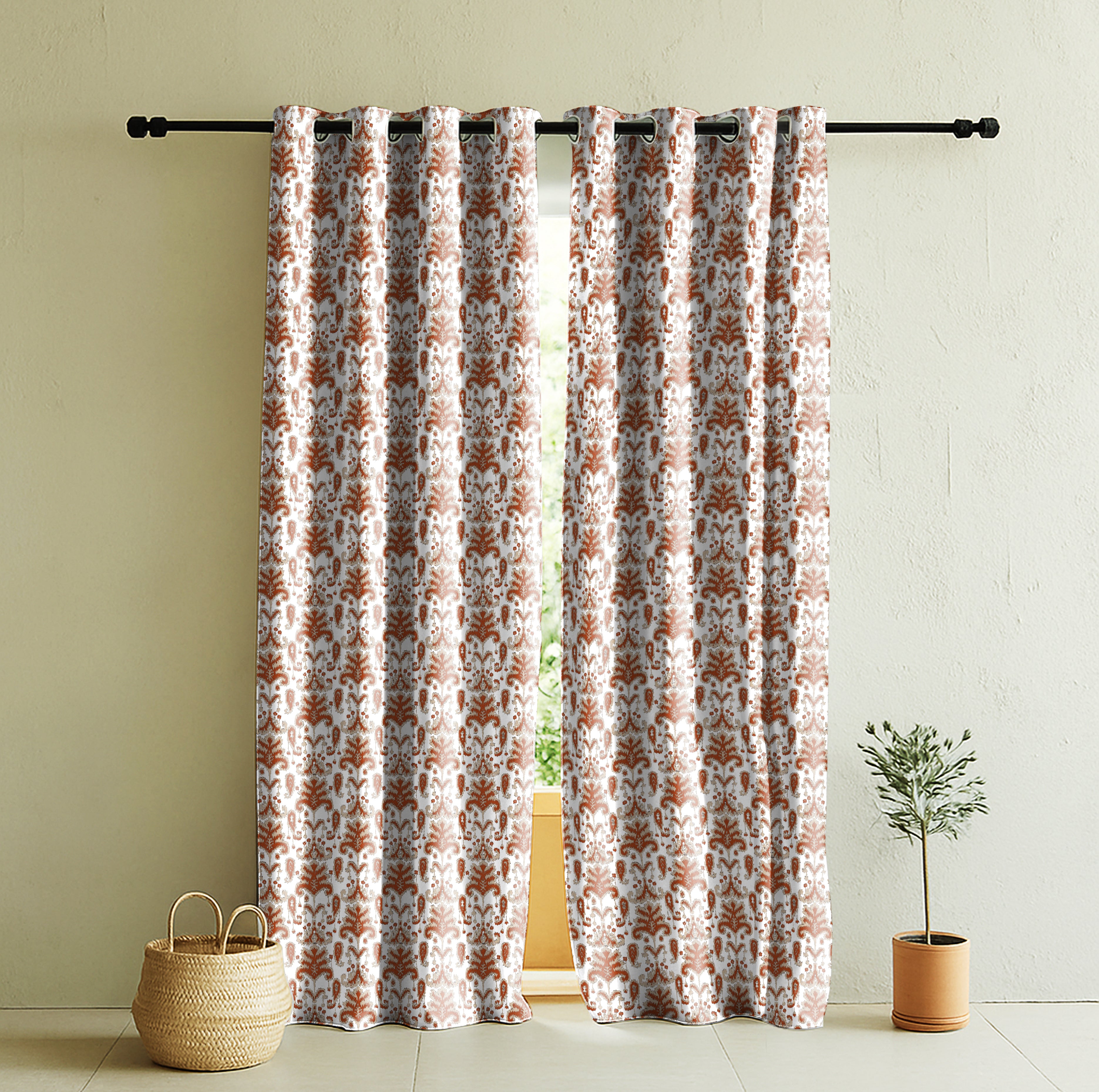 DIABIO ANTHEM CLAY ROOM DARKENING PRINTED CURTAIN