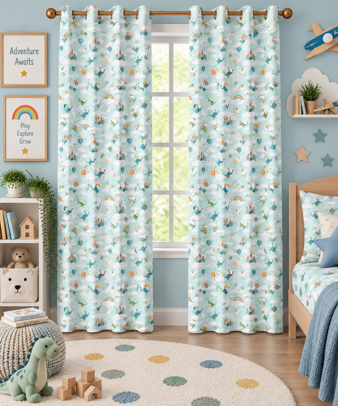 Dreamland Adventure Printed Curtain