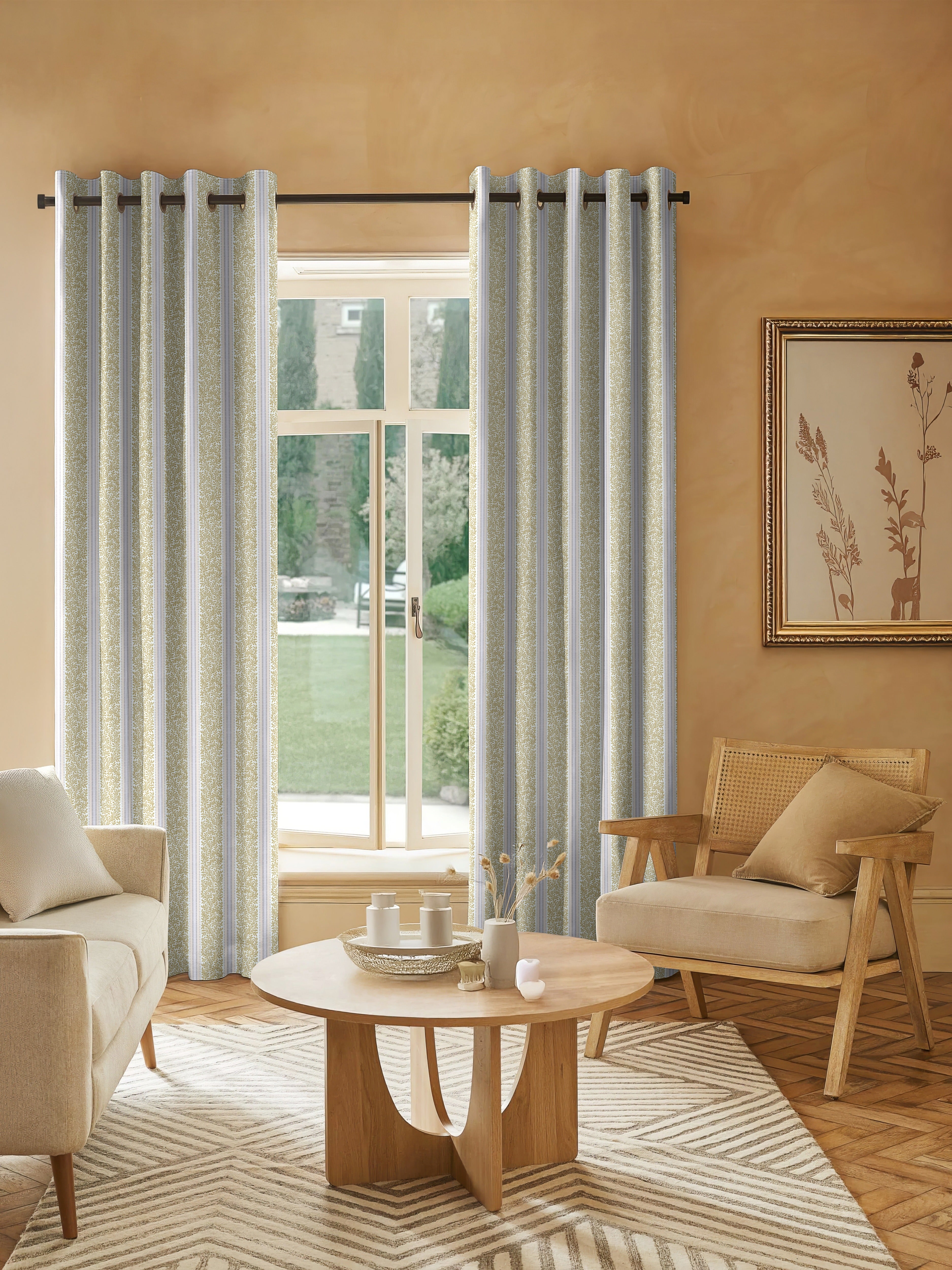 TORONTO GOLD PRINTED BLACKOUT CURTAIN