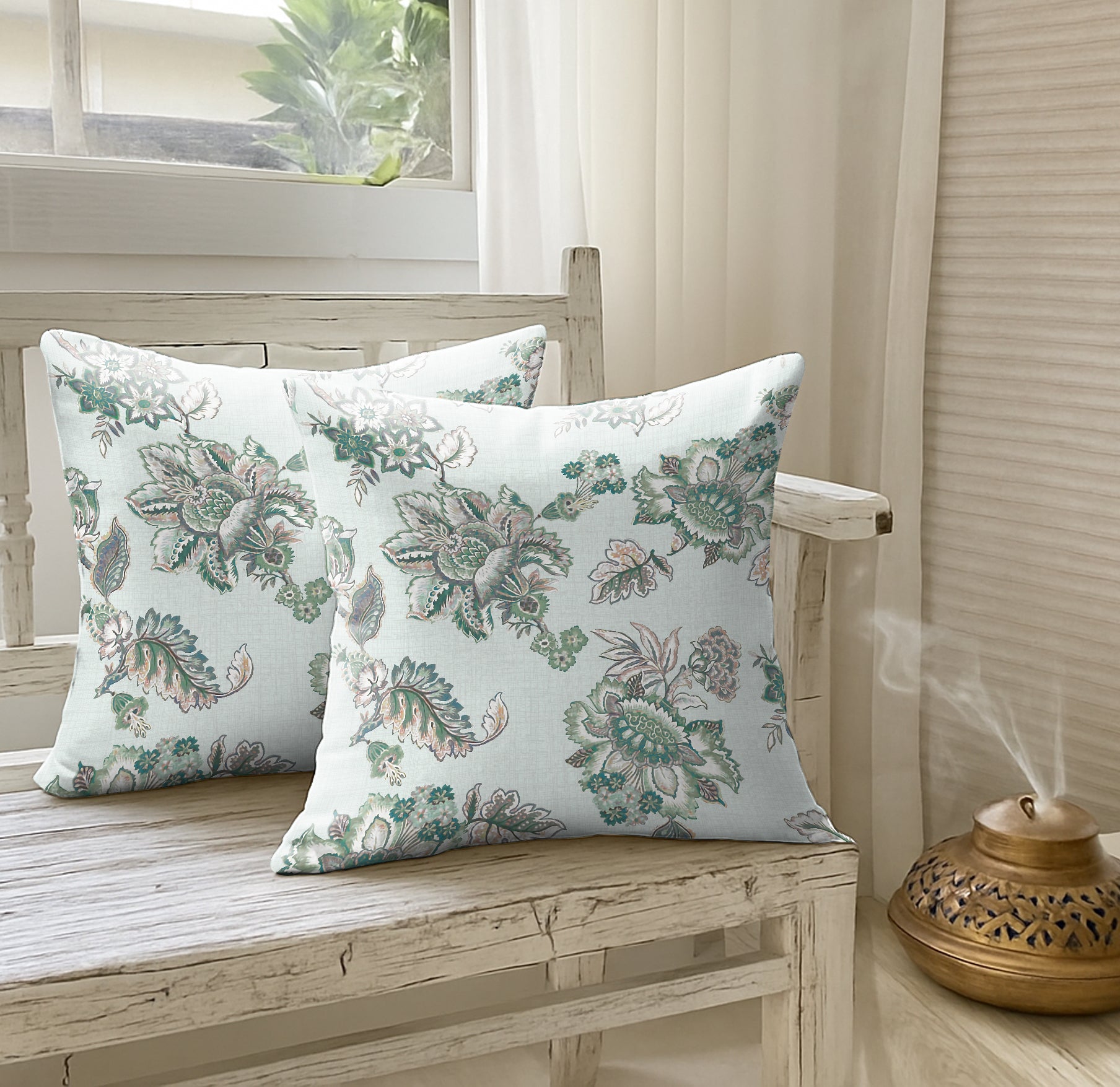 ANZIO LIGHTGREEN DIGITAL PRINTED CUSHION COVER (Pack of 2)