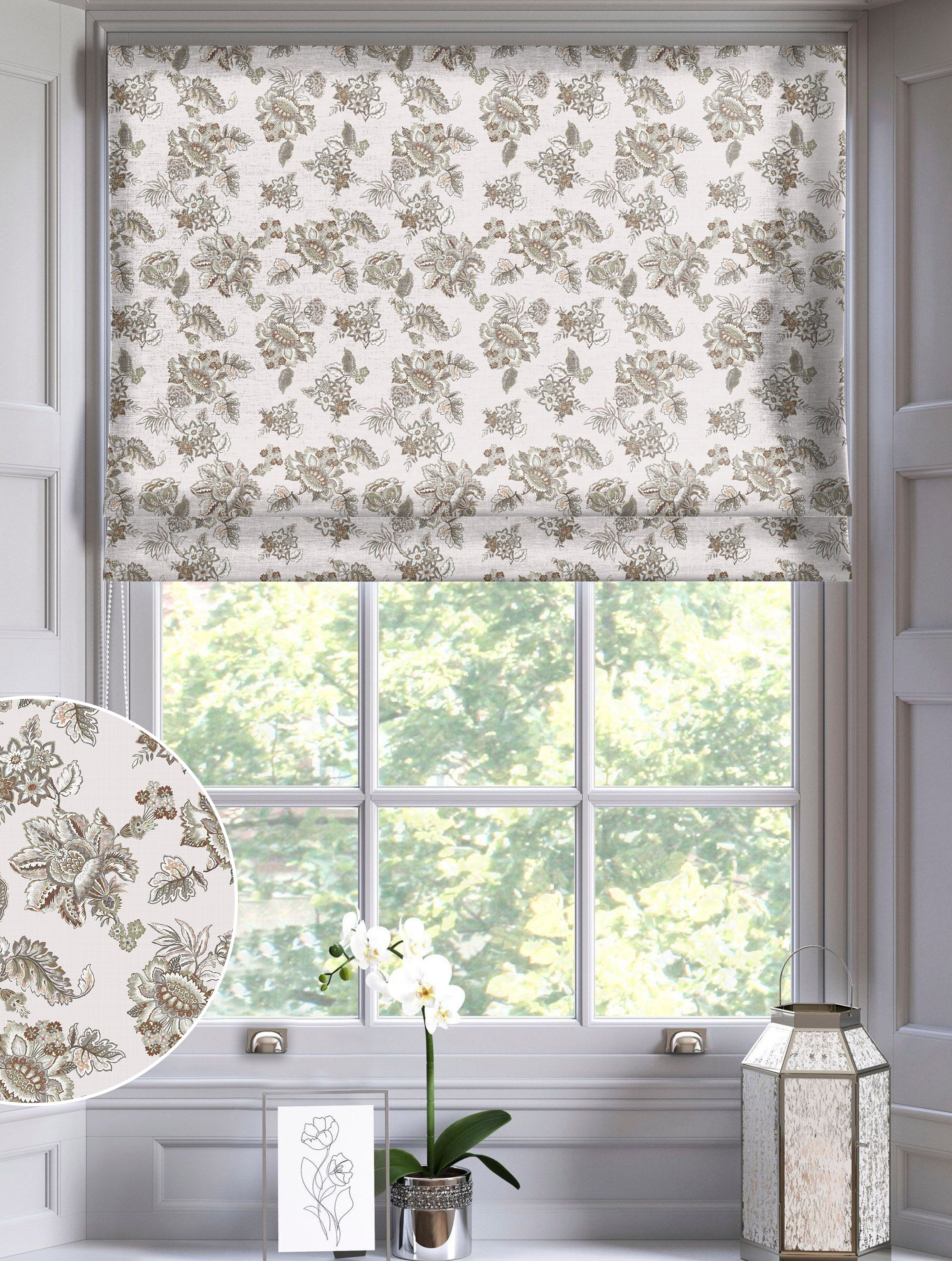 ANZIO GREY READY MADE ROMAN BLIND