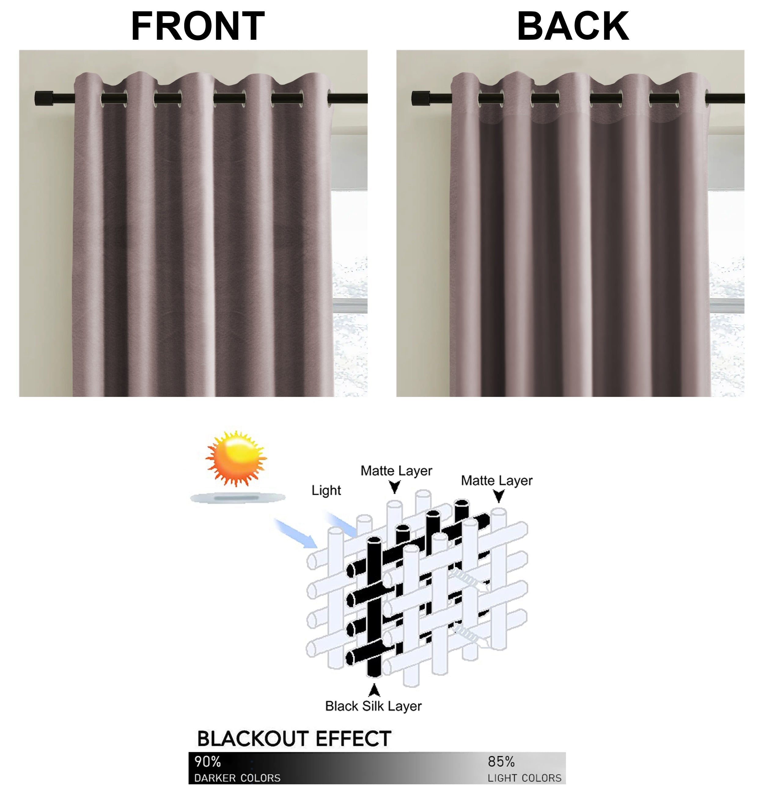 RAINBOW VELVET BISQUE CURTAINS