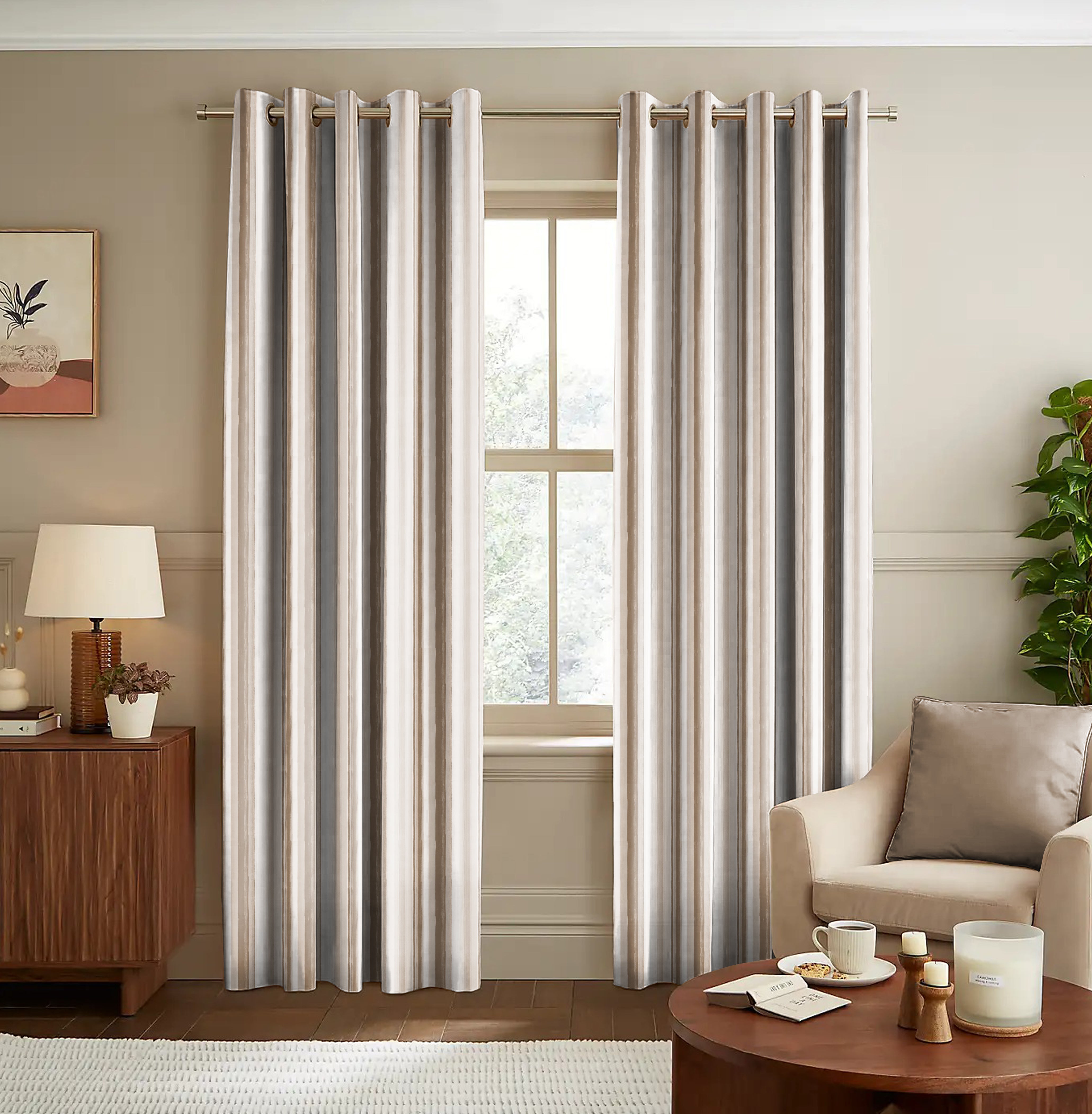 ALVIN COCONUT PRINTED BLACKOUT CURTAIN