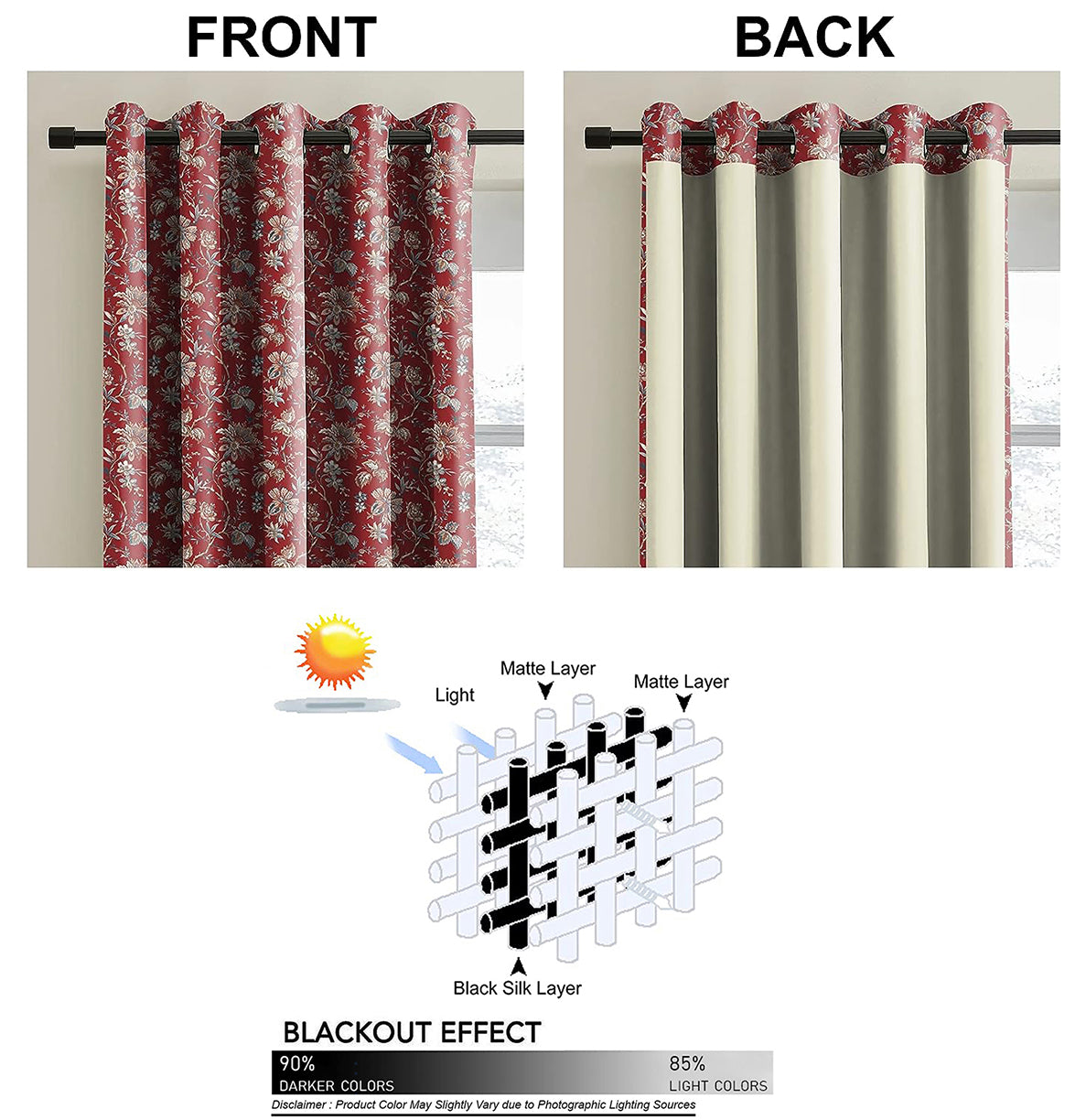 ANDAMAN RED BLACKOUT CURTAINS