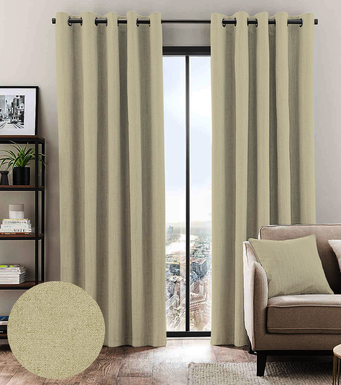BROOKE L-GREEN BLACKOUT CURTAINS