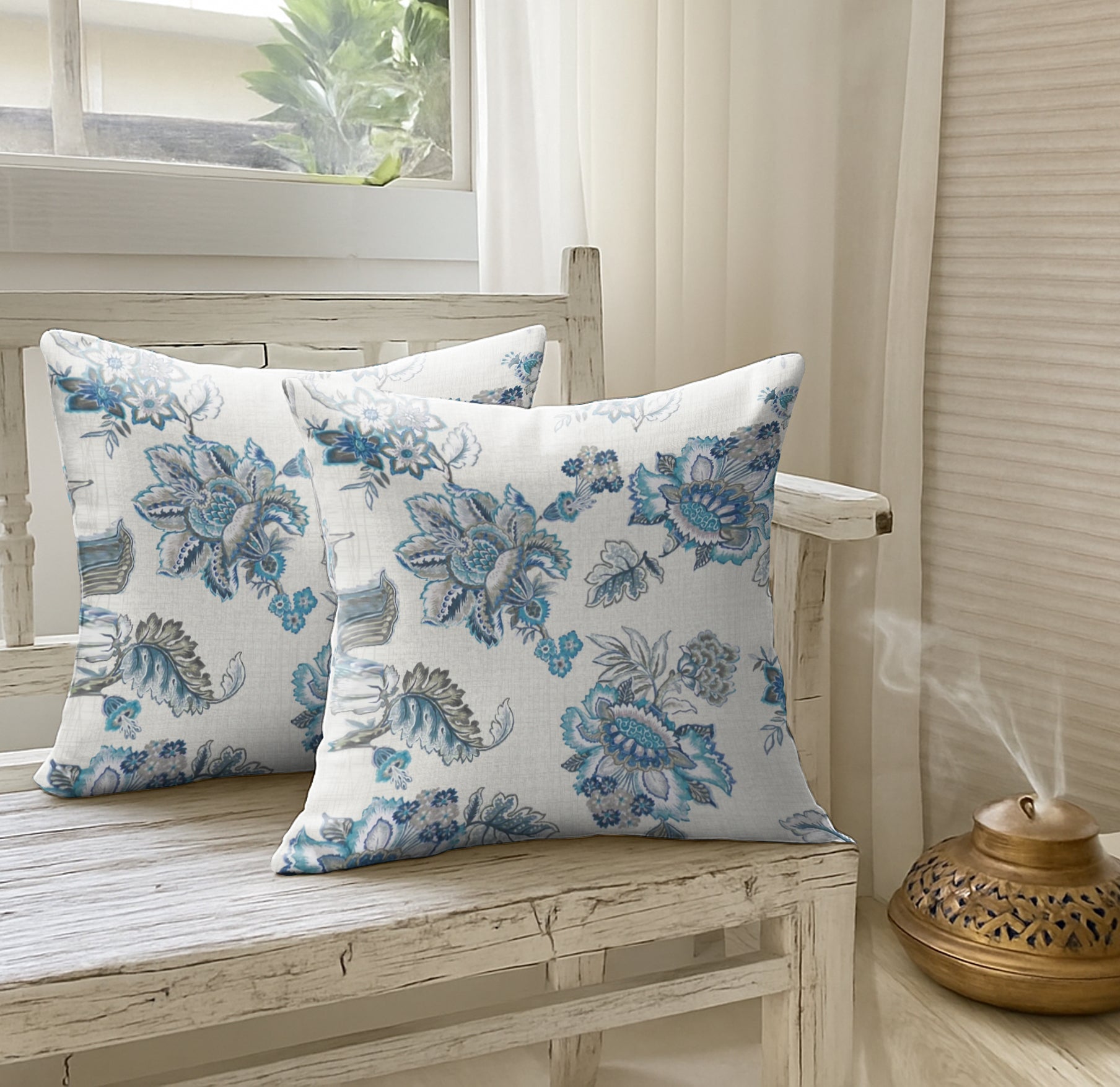 ANZIO BLUE DIGITAL PRINTED CUSHION COVER (Pack of 2)