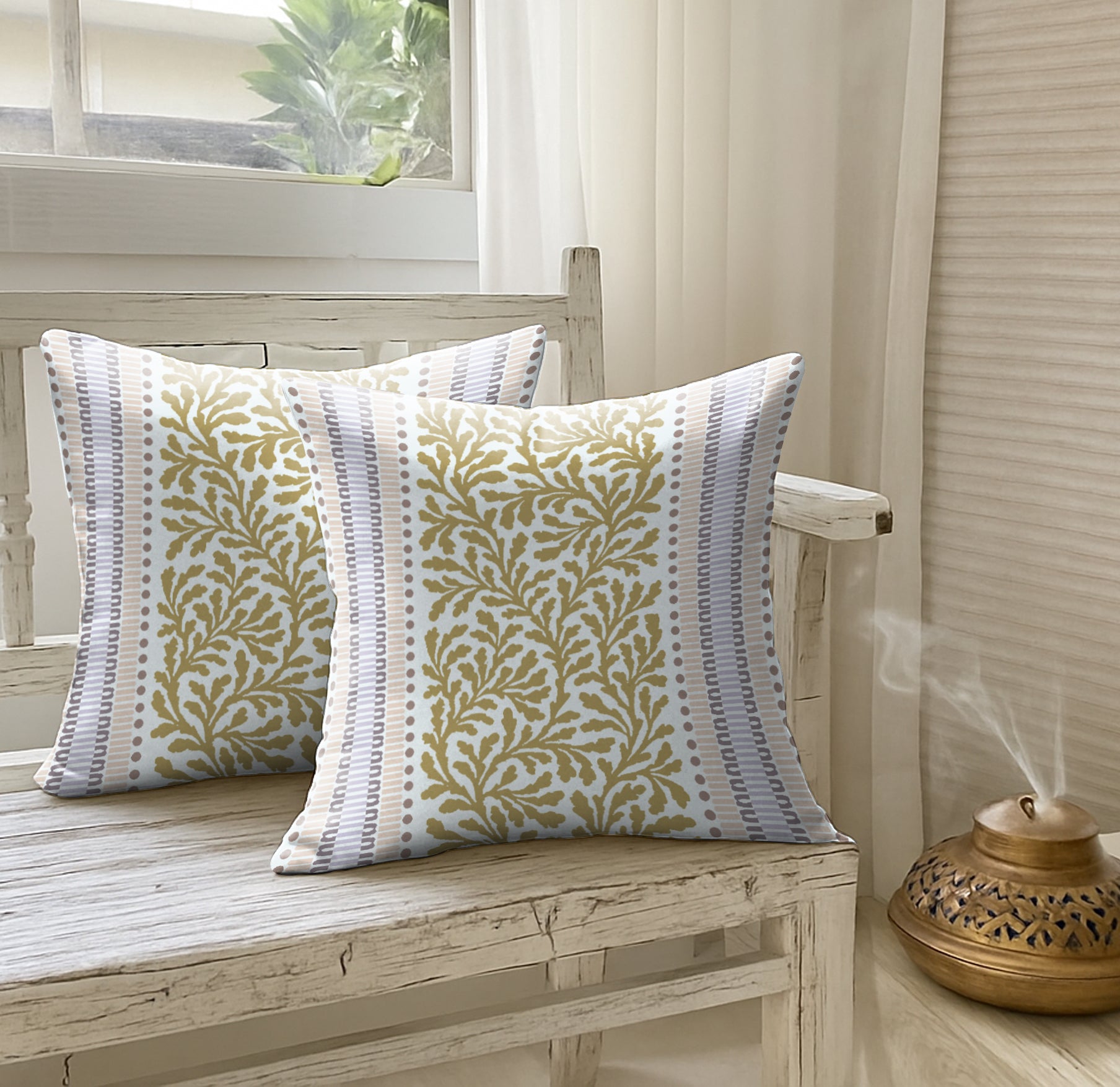 TORONTO GOLD DIGITAL PRINTED CUSHION COVER (Pack of 2)