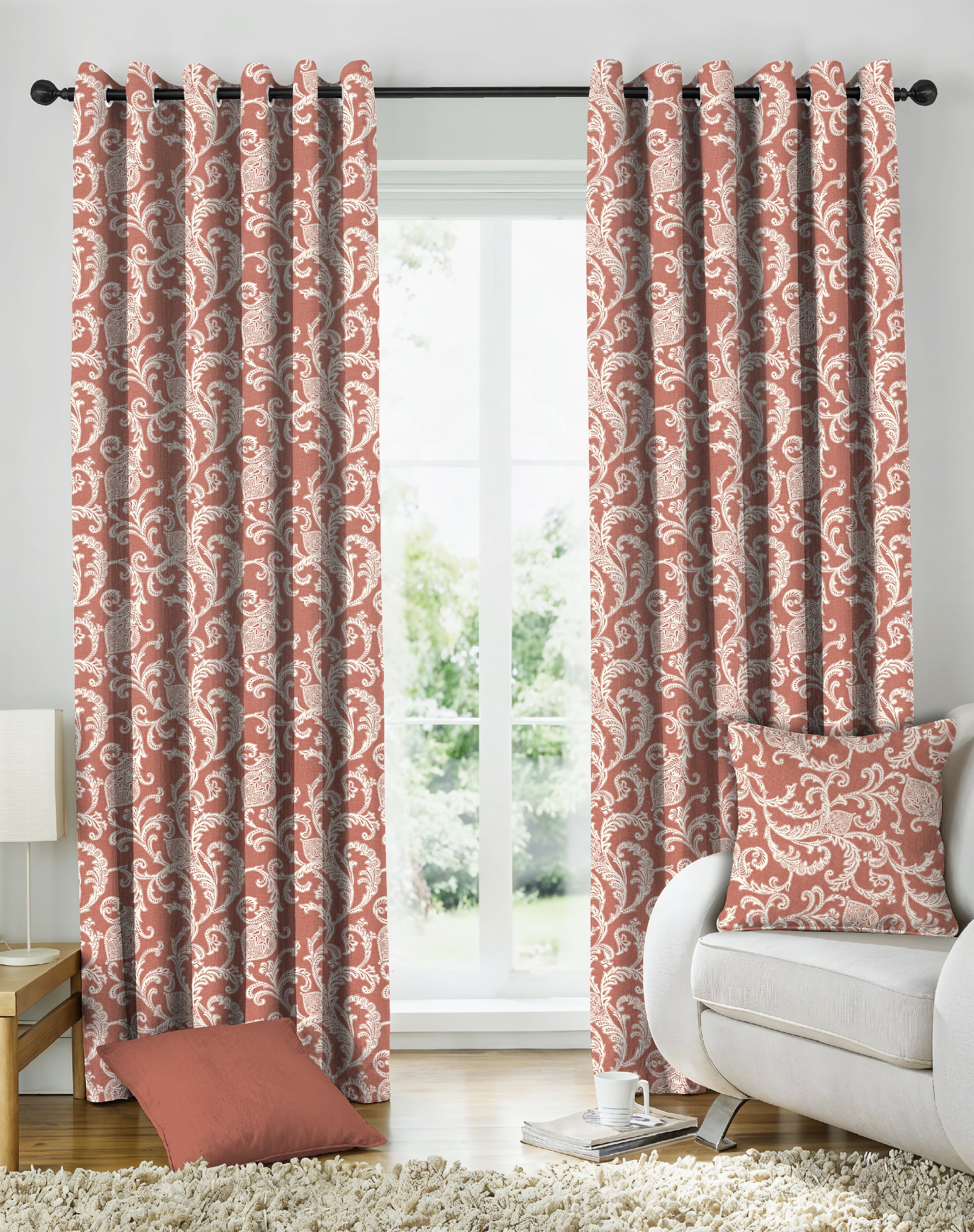 KELVIN BRANDY ROSE DIGITAL PRINTED BLACKOUT CURTAINS