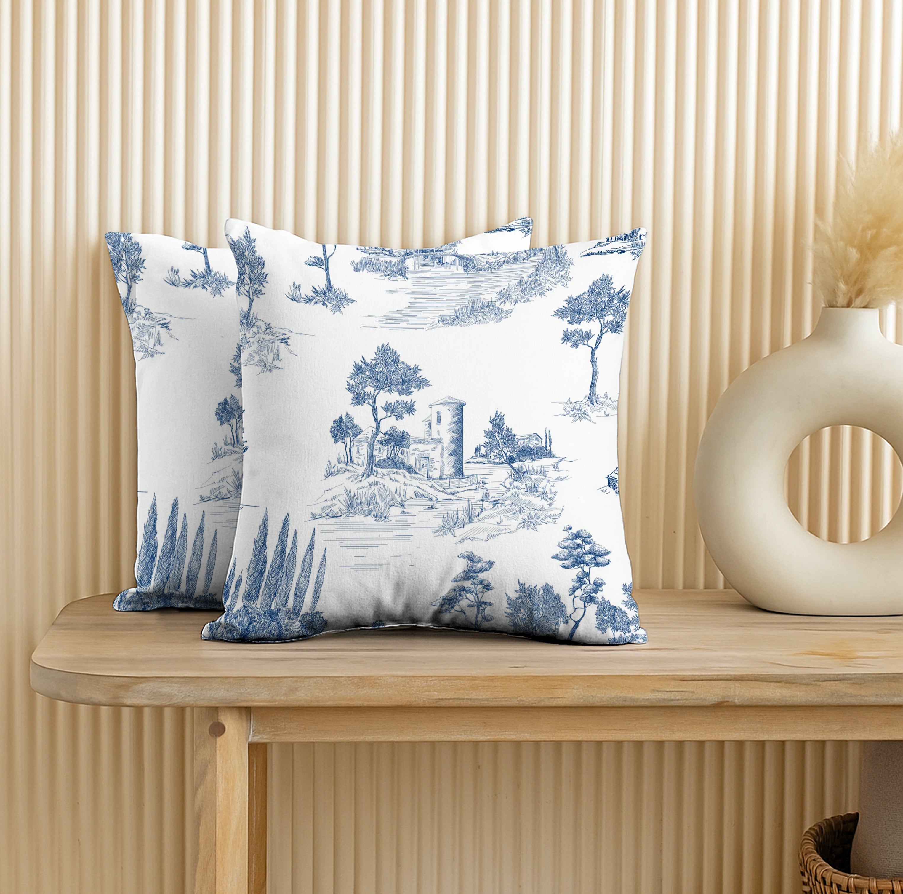 COBANO BLUE CUSHION COVER (Pack of 2)
