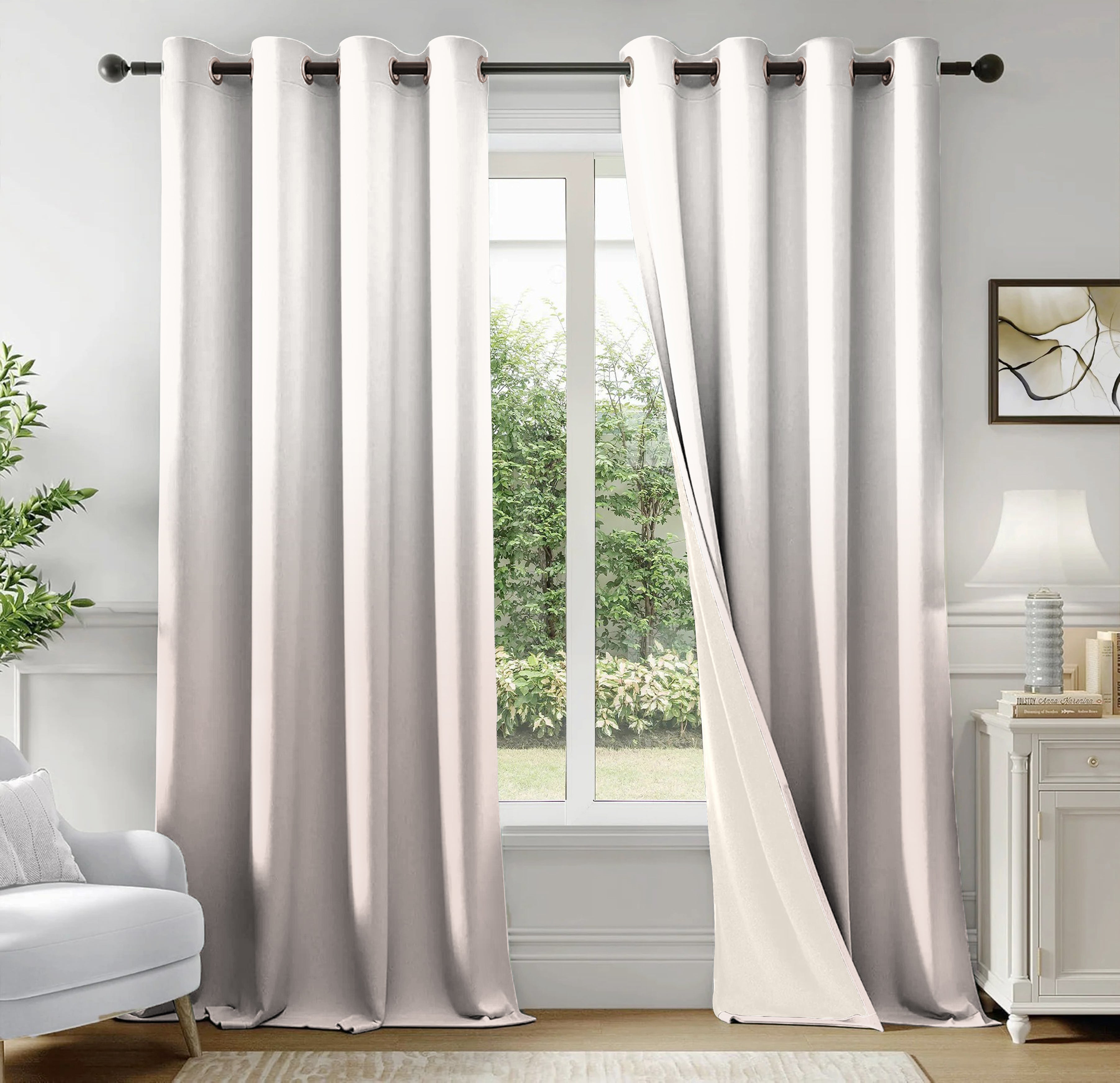 AREZZO PINK PRINTED BLACKOUT CURTAIN