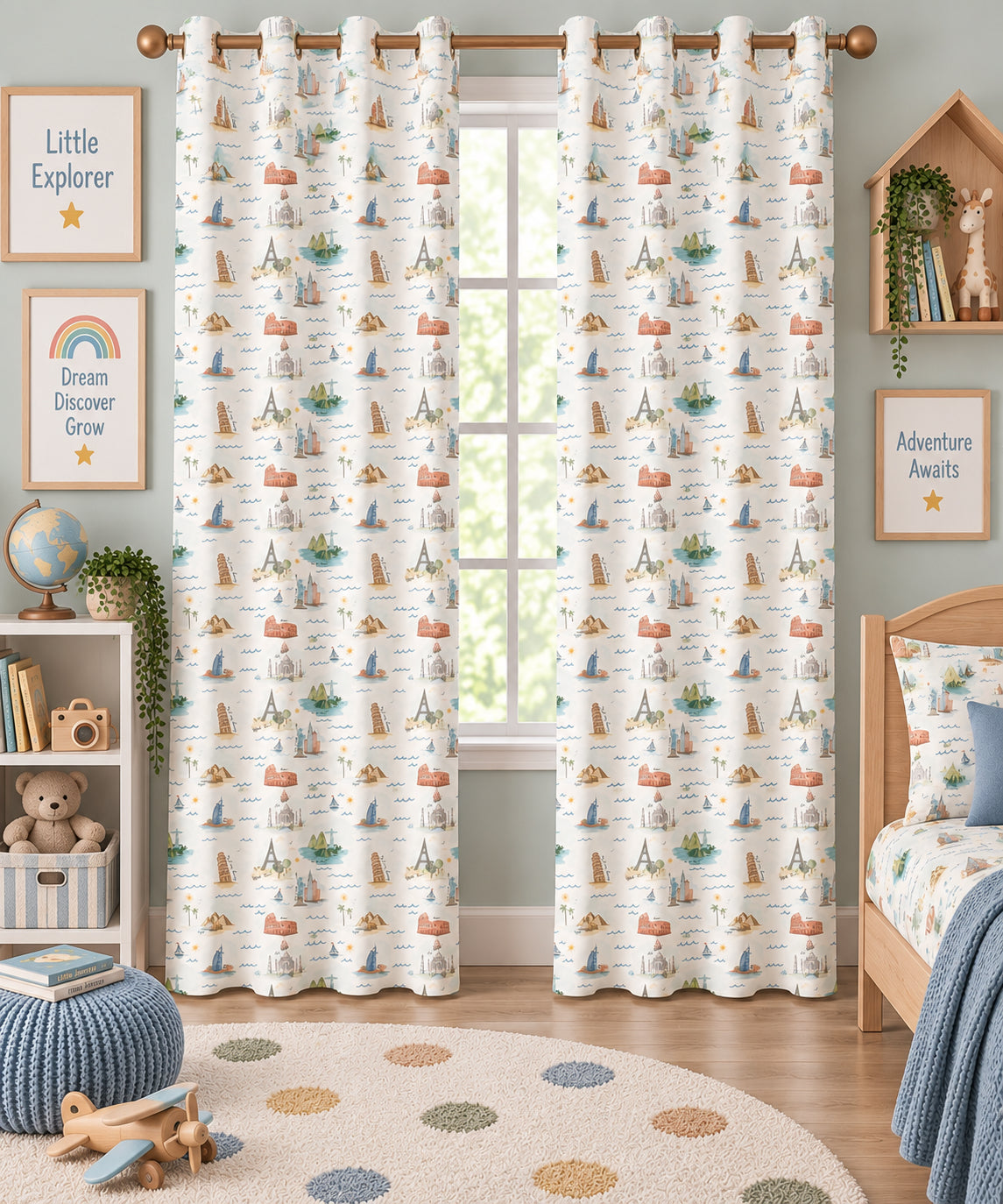 Little Traveler Printed Curtain