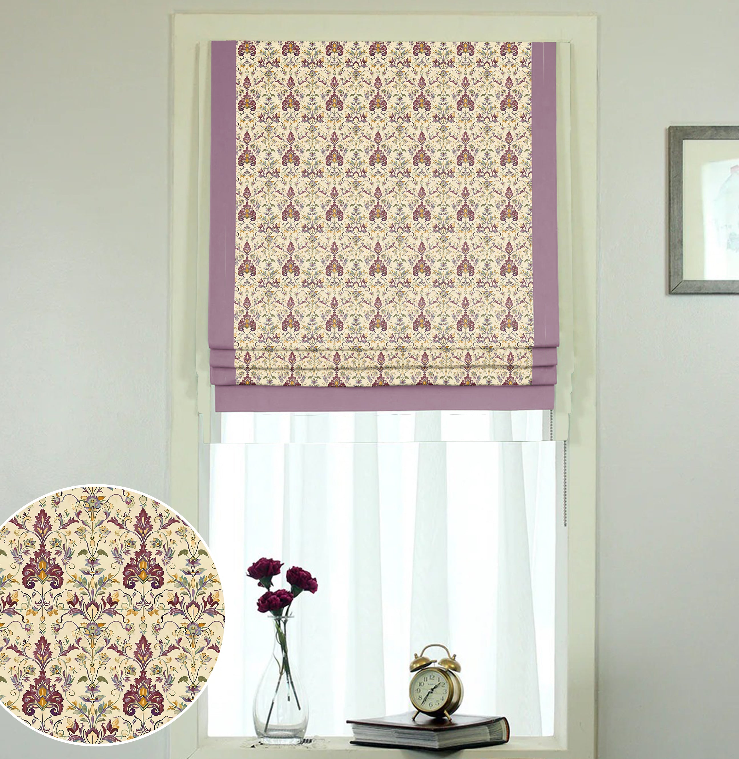 PIRAN PURPLE READY MADE ROMAN BLIND