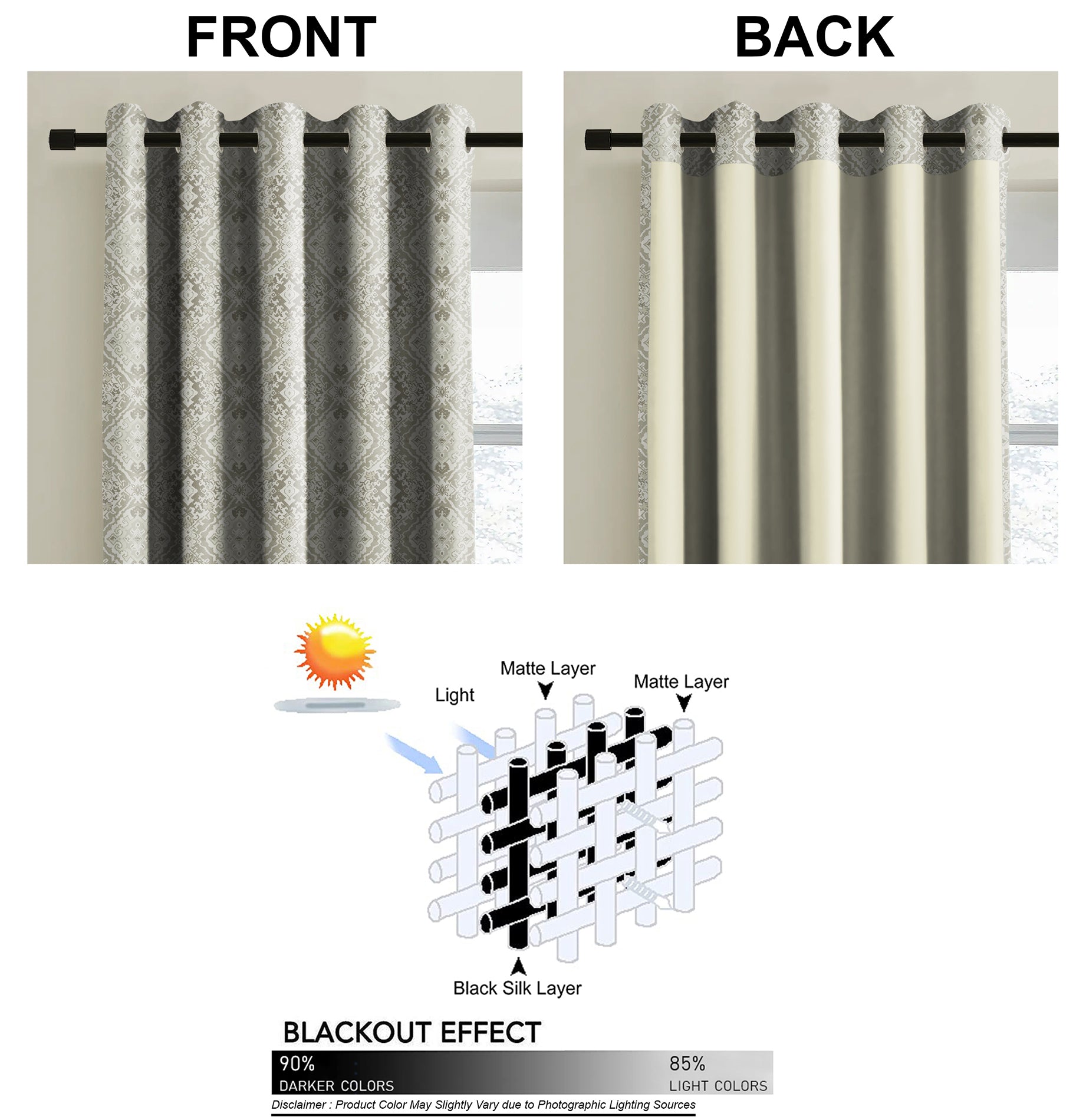 MOROCO FOSSIL BLACKOUT CURTAINS